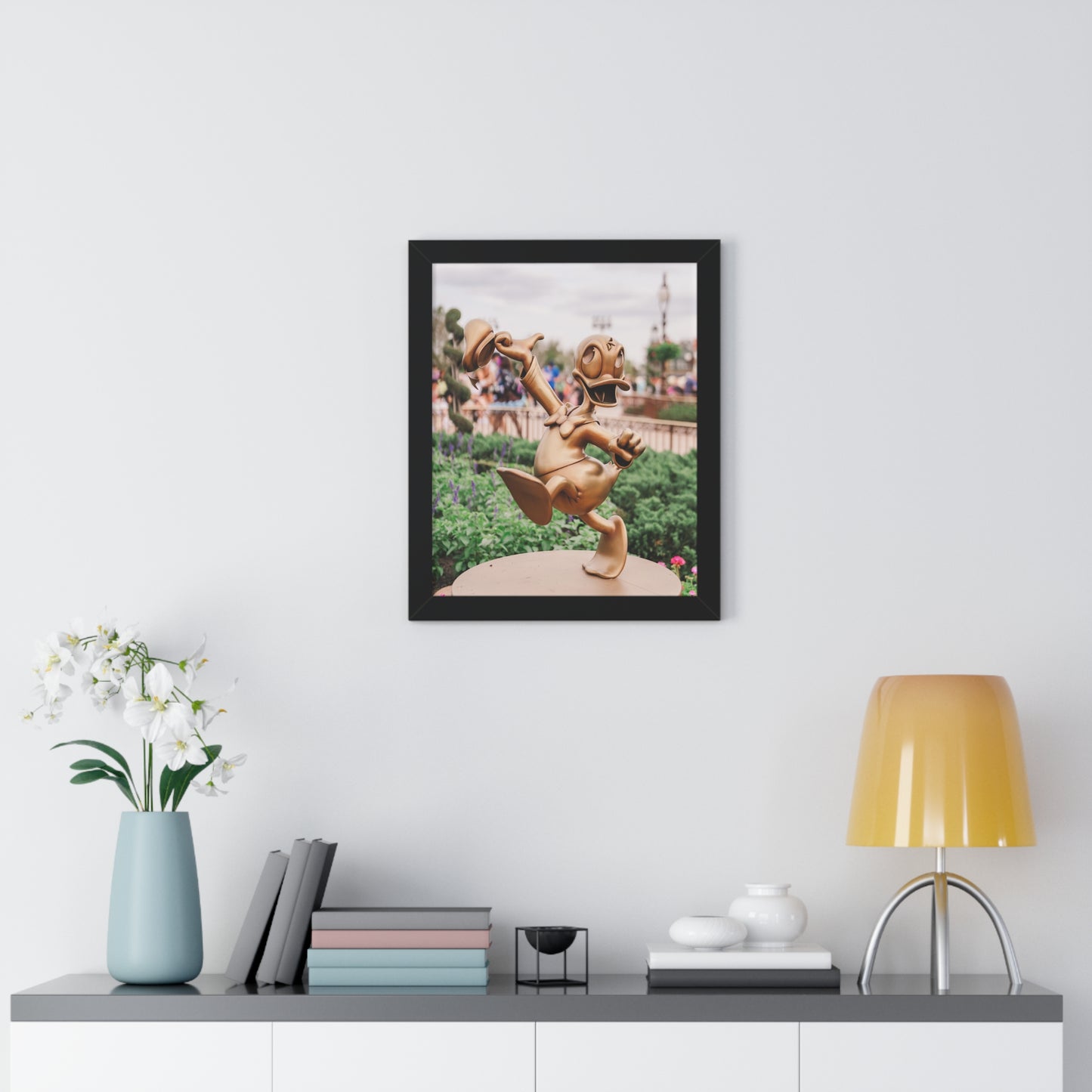 Golden Angry Duck - Framed Print