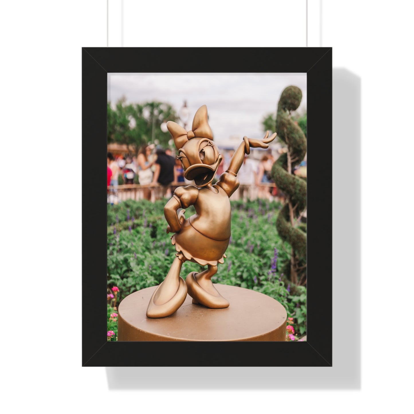 Golden Girly Duck - Framed Print