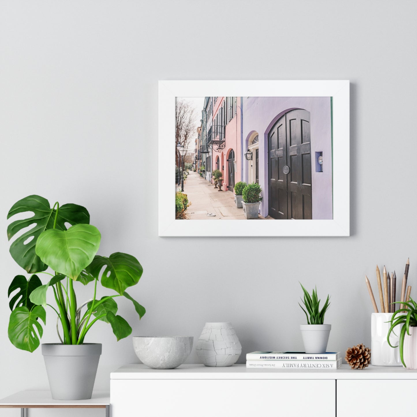 Charleston's Rainbow Row - Framed Print