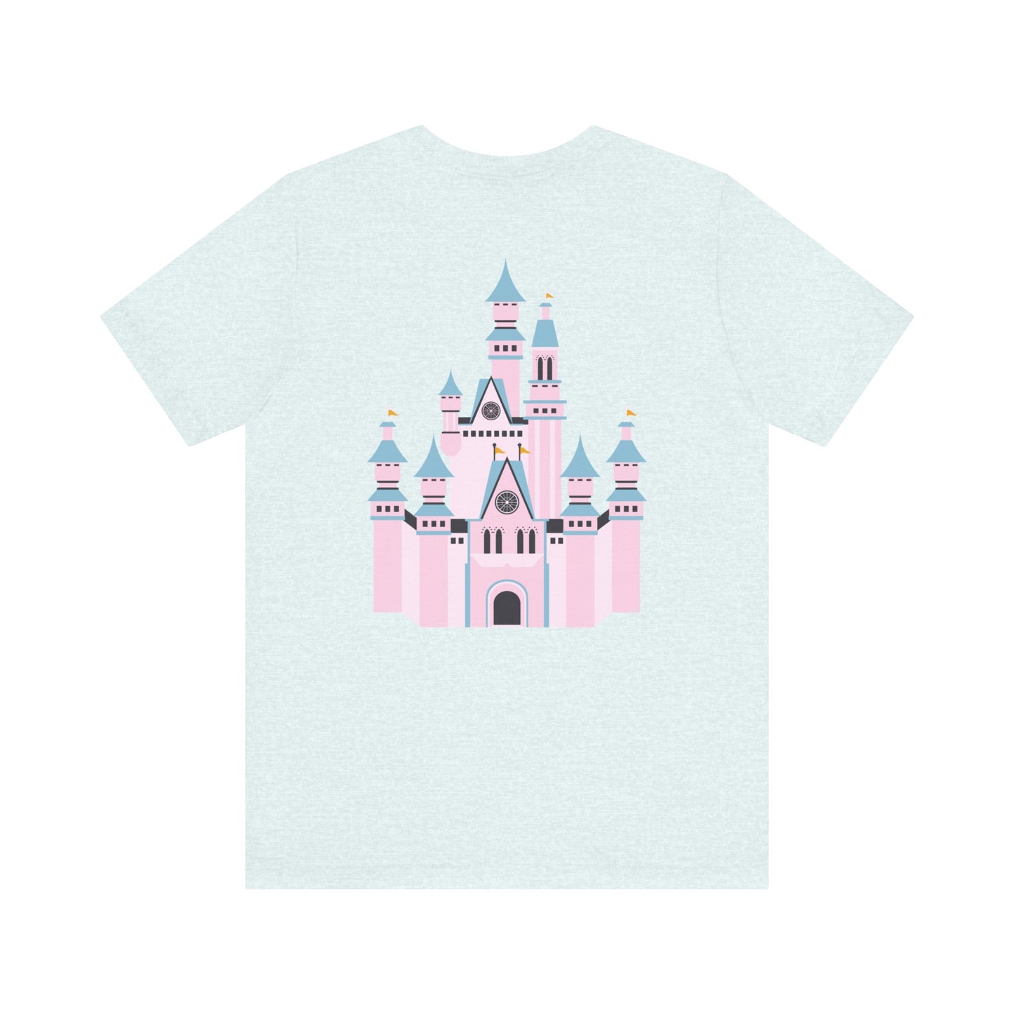 Pink Castle with Mickey on Front T-Shirt