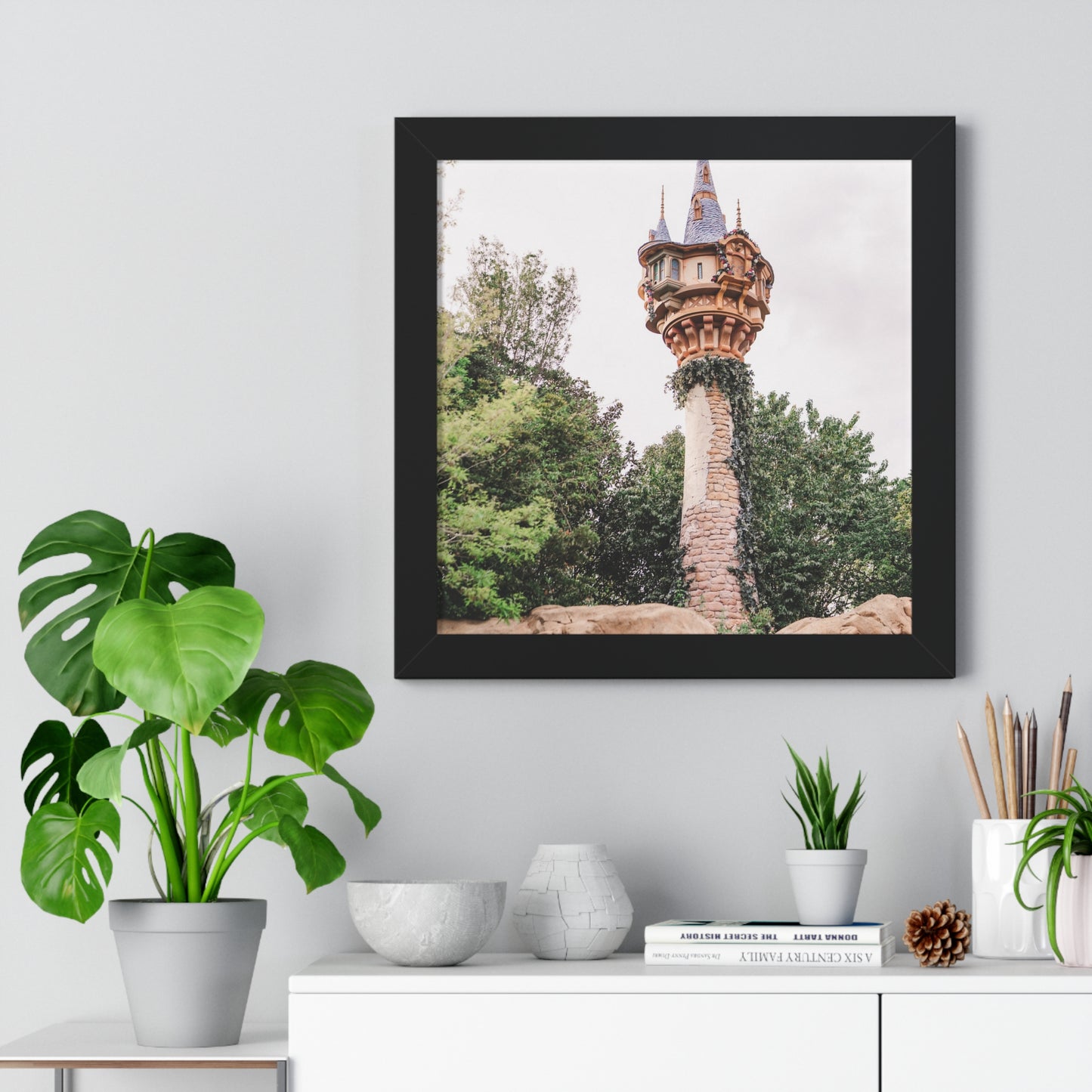 Golden Hair Tower - Framed Print