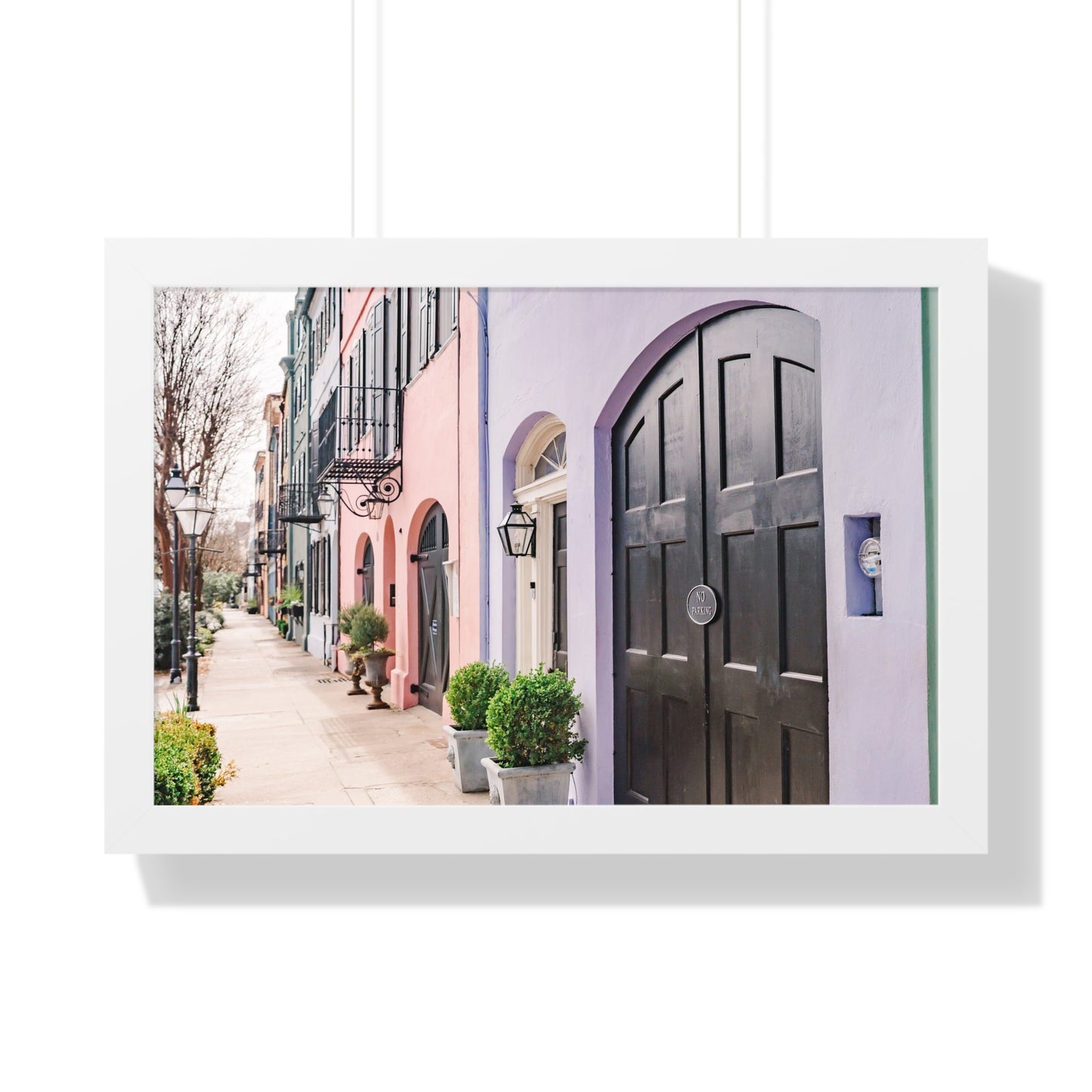 Charleston's Rainbow Row - Framed Print