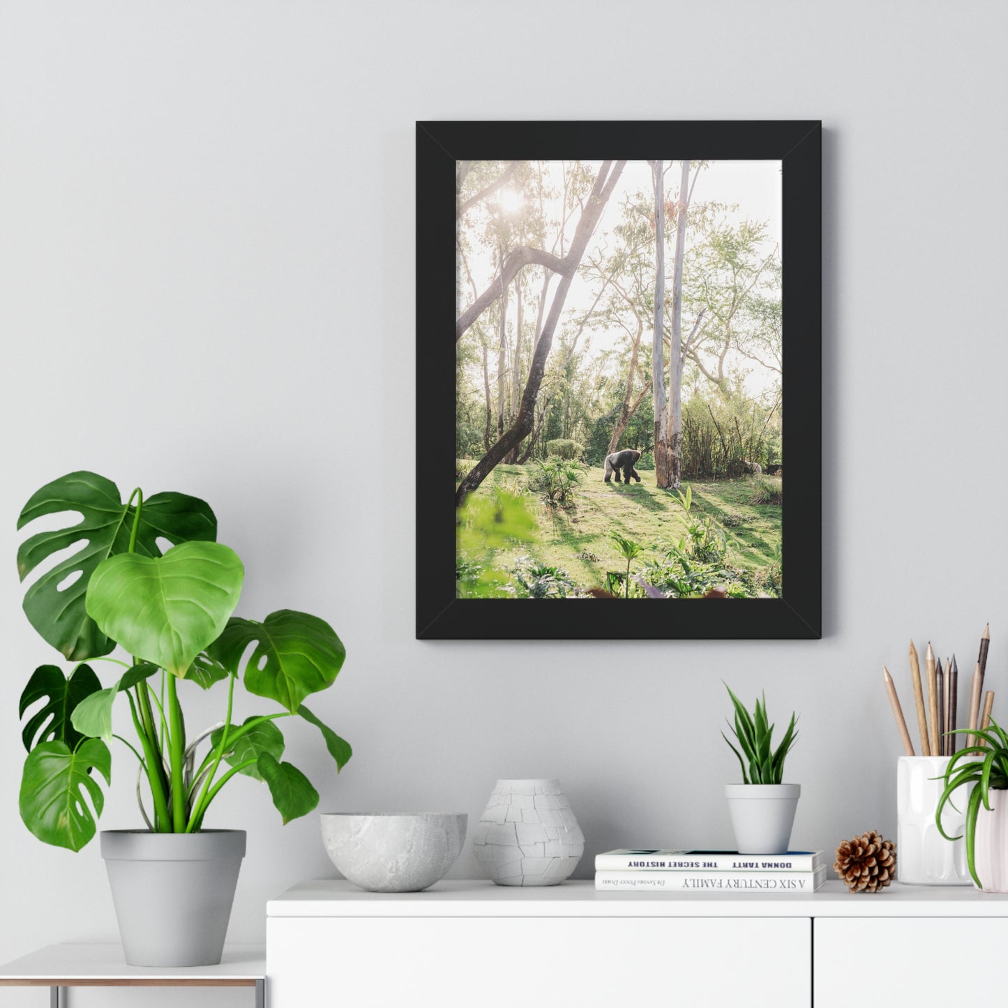 Gorilla at Sunrise - Framed Print