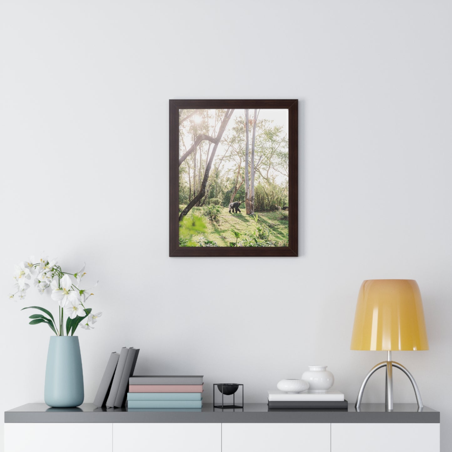 Gorilla at Sunrise - Framed Print