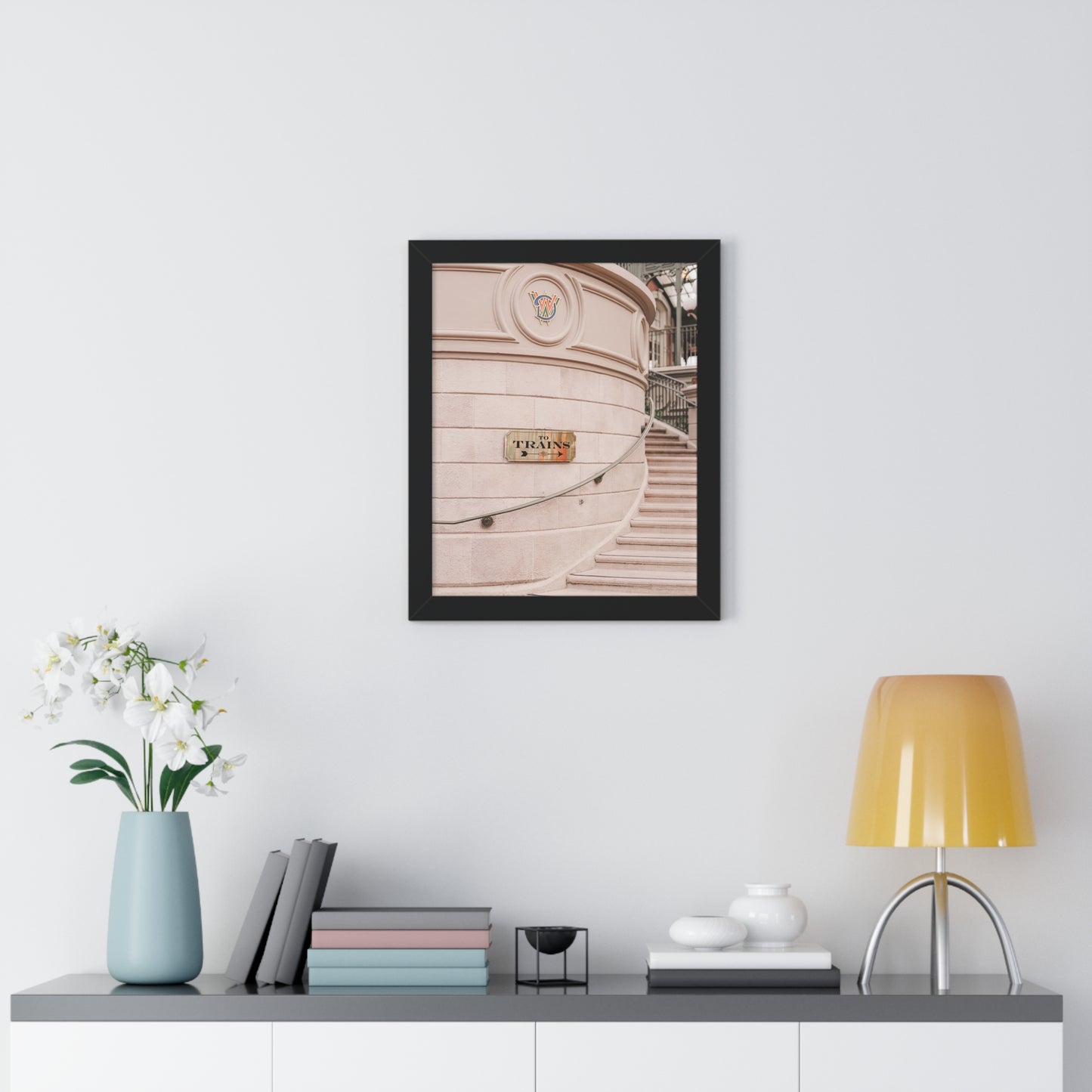 To Trains - Framed Print