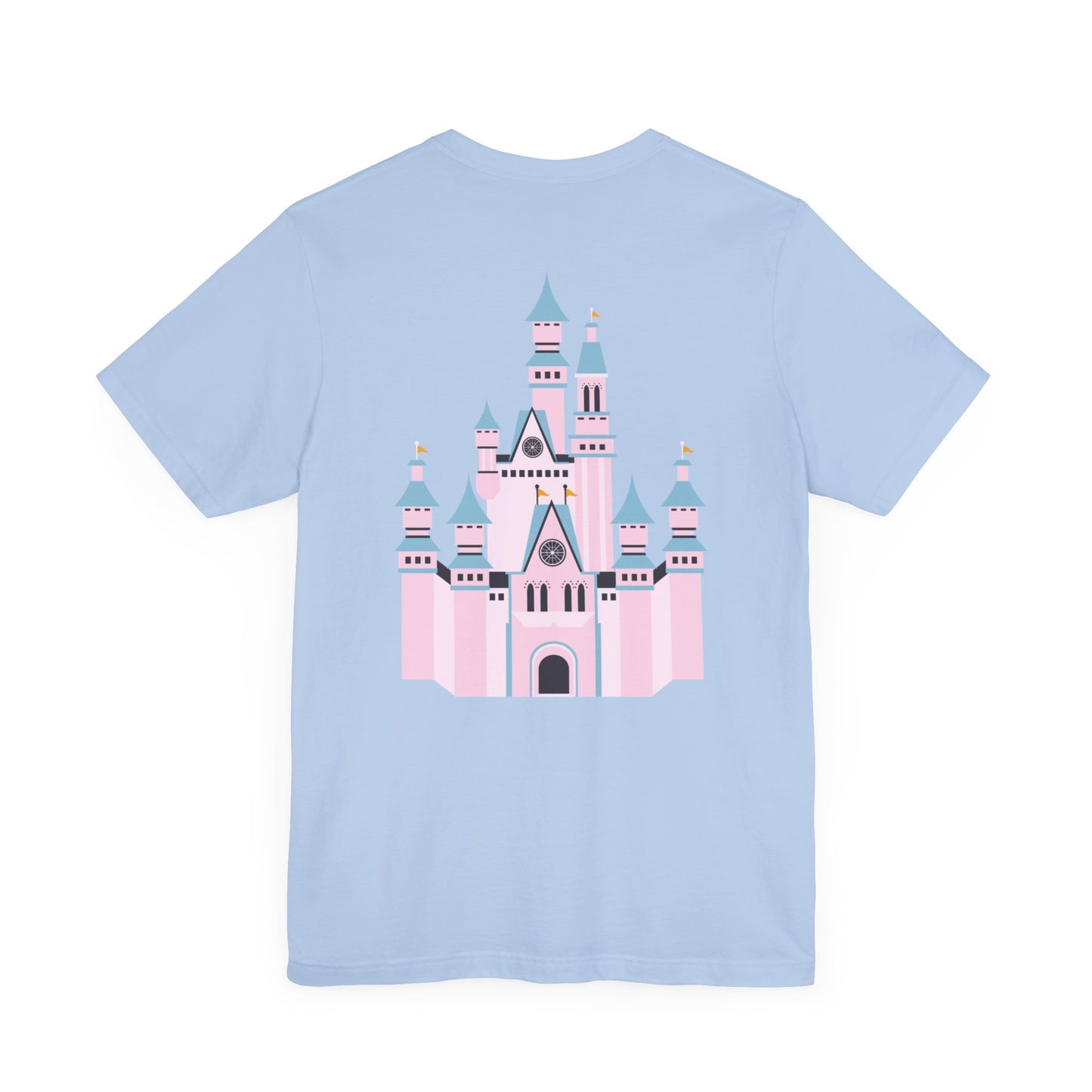 Pink Castle with Mickey on Front T-Shirt