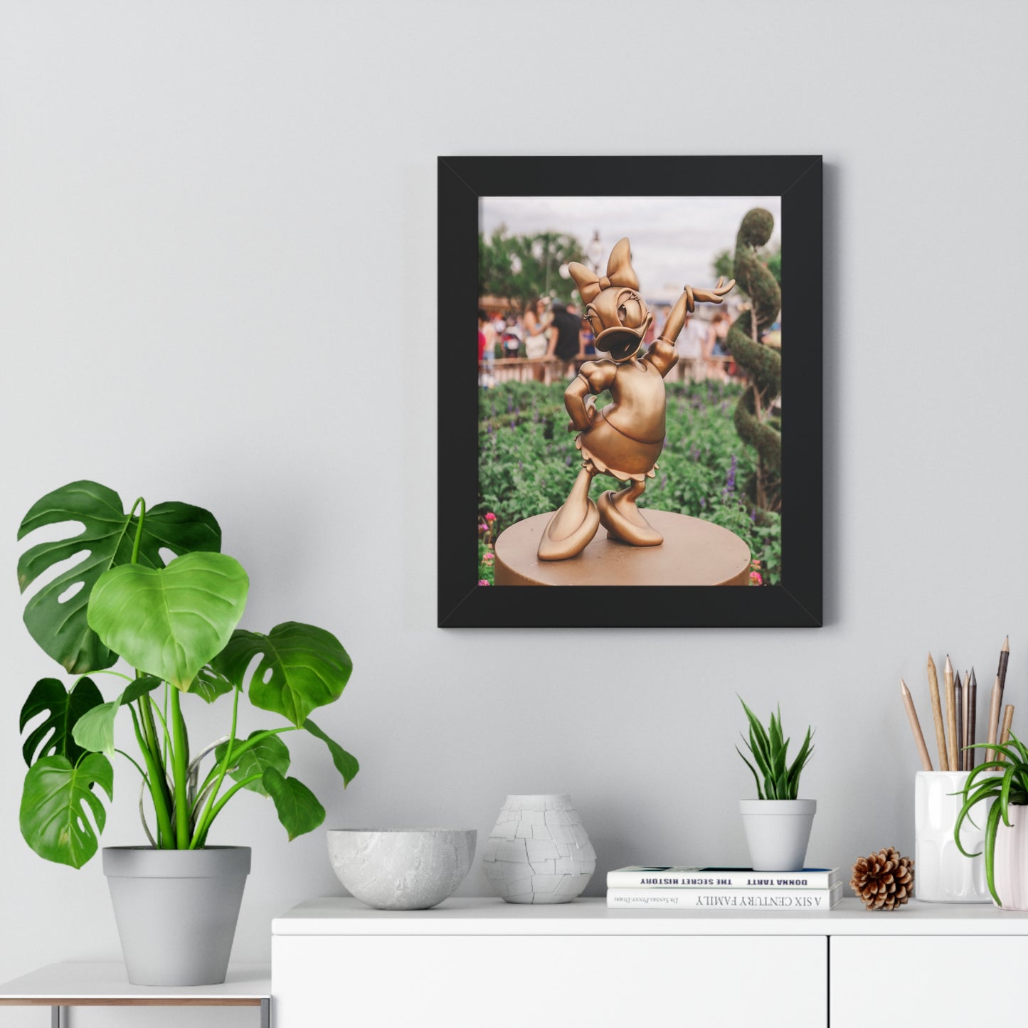 Golden Girly Duck - Framed Print