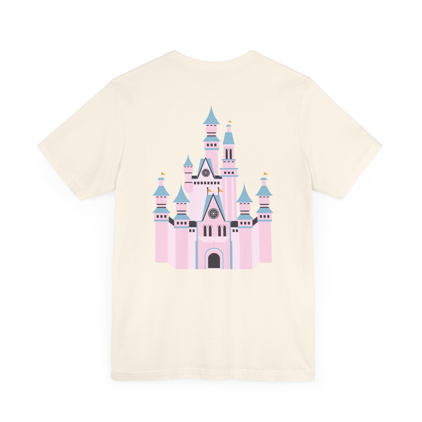 Pink Castle with Mickey on Front T-Shirt