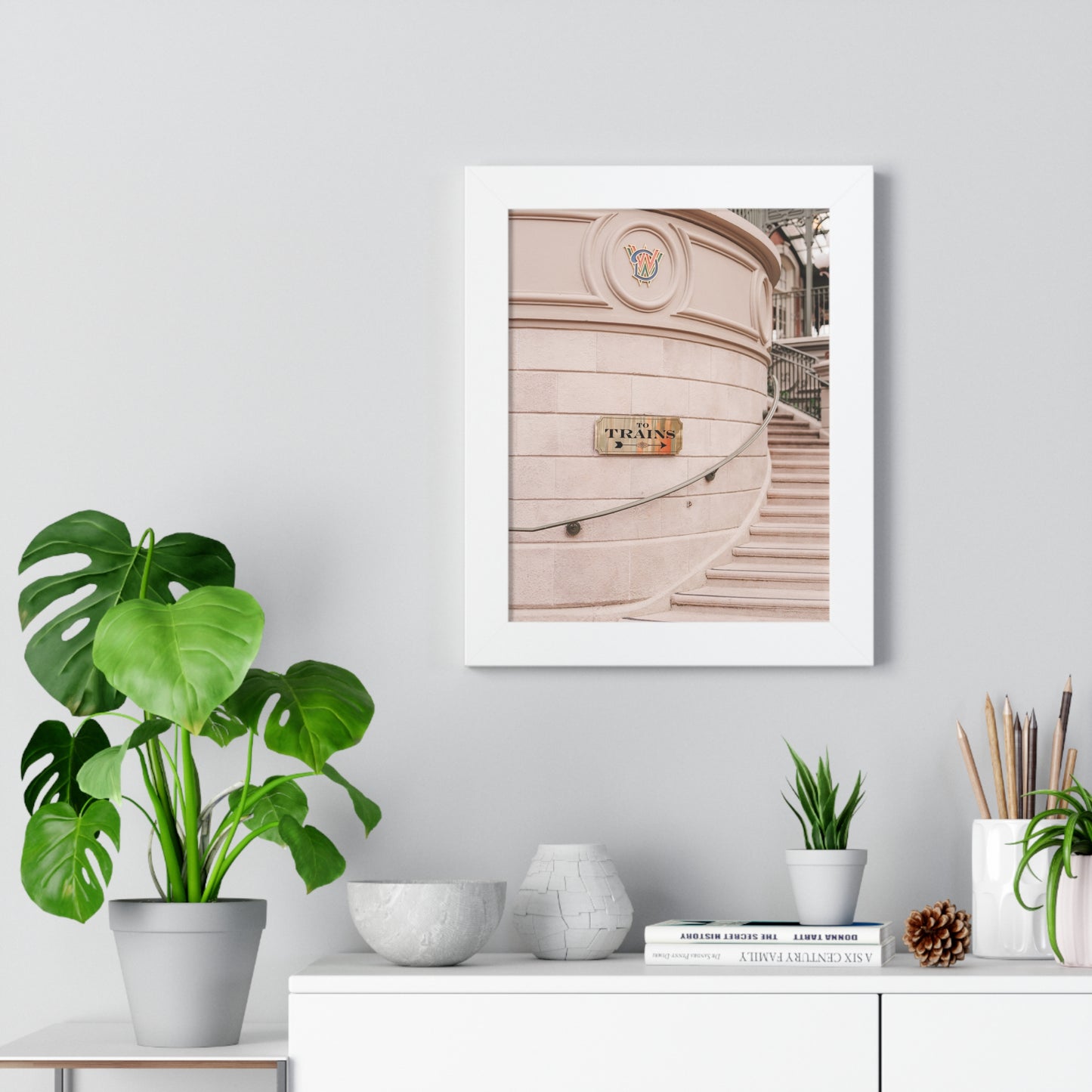 To Trains - Framed Print