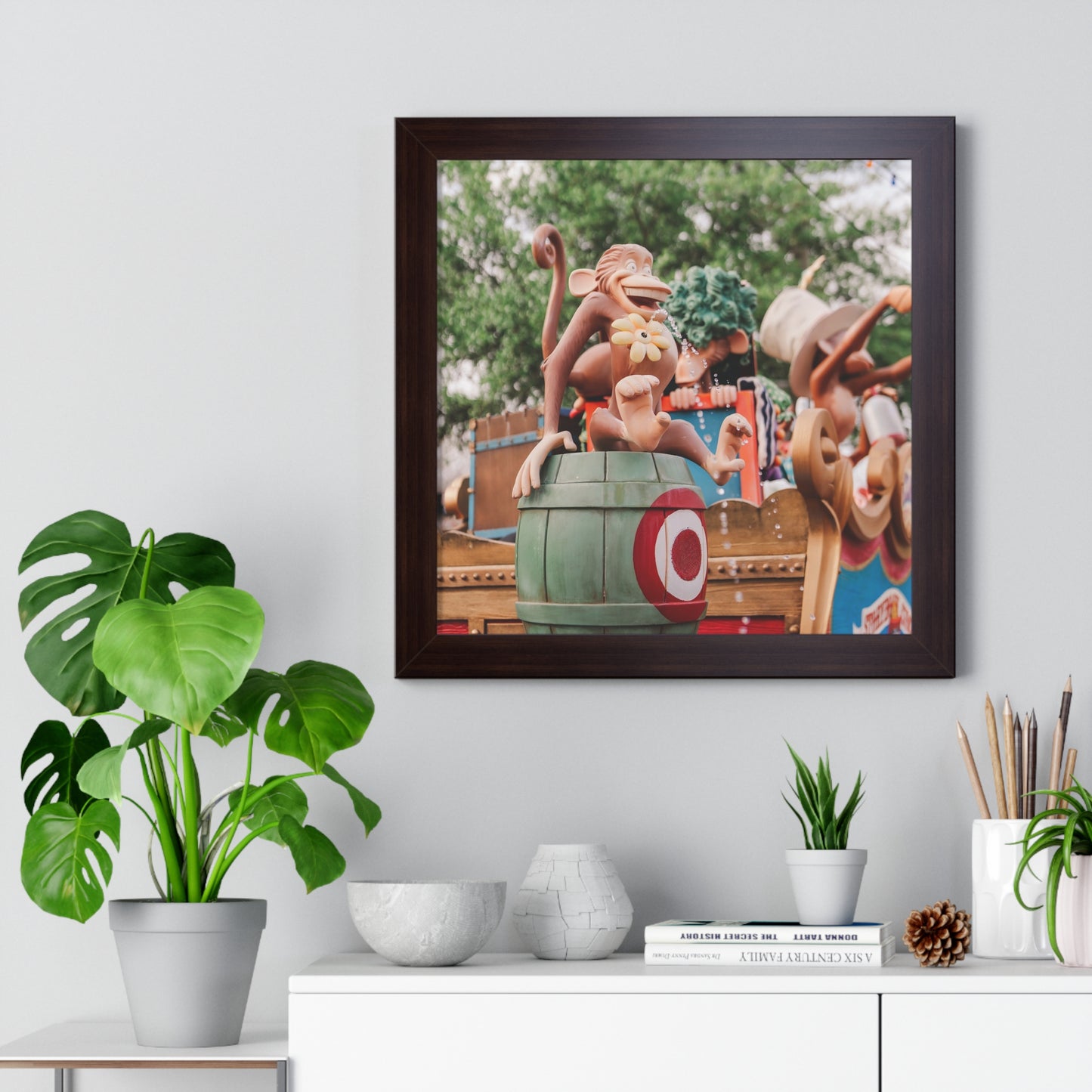 Monkey Around at the Circus - Framed Print