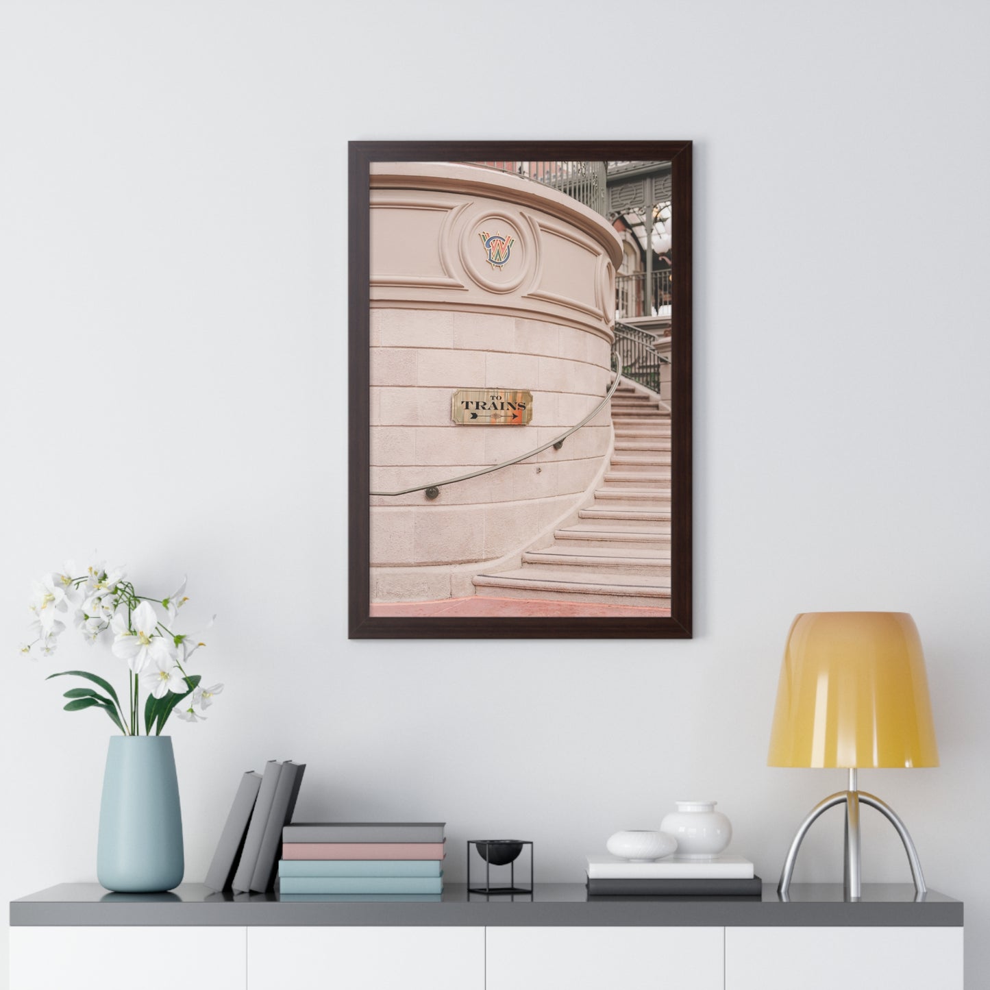 To Trains - Framed Print