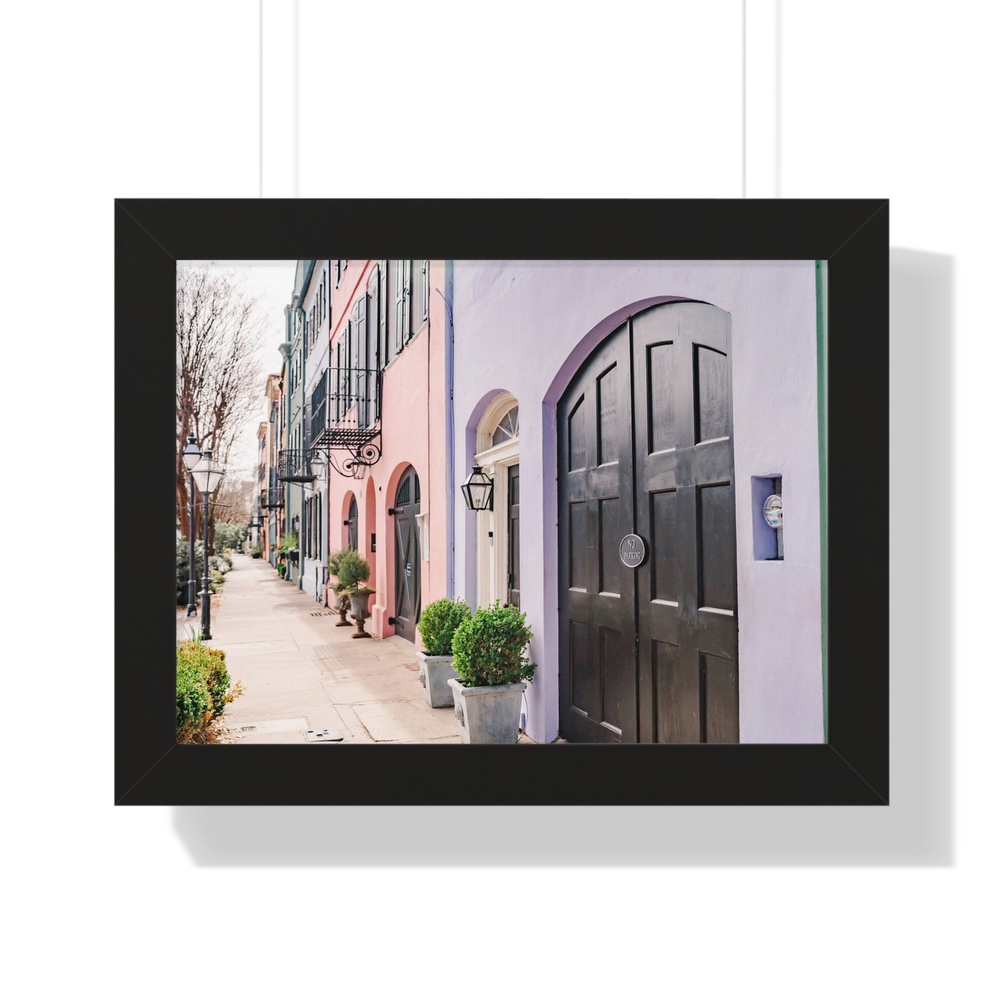 Charleston's Rainbow Row - Framed Print