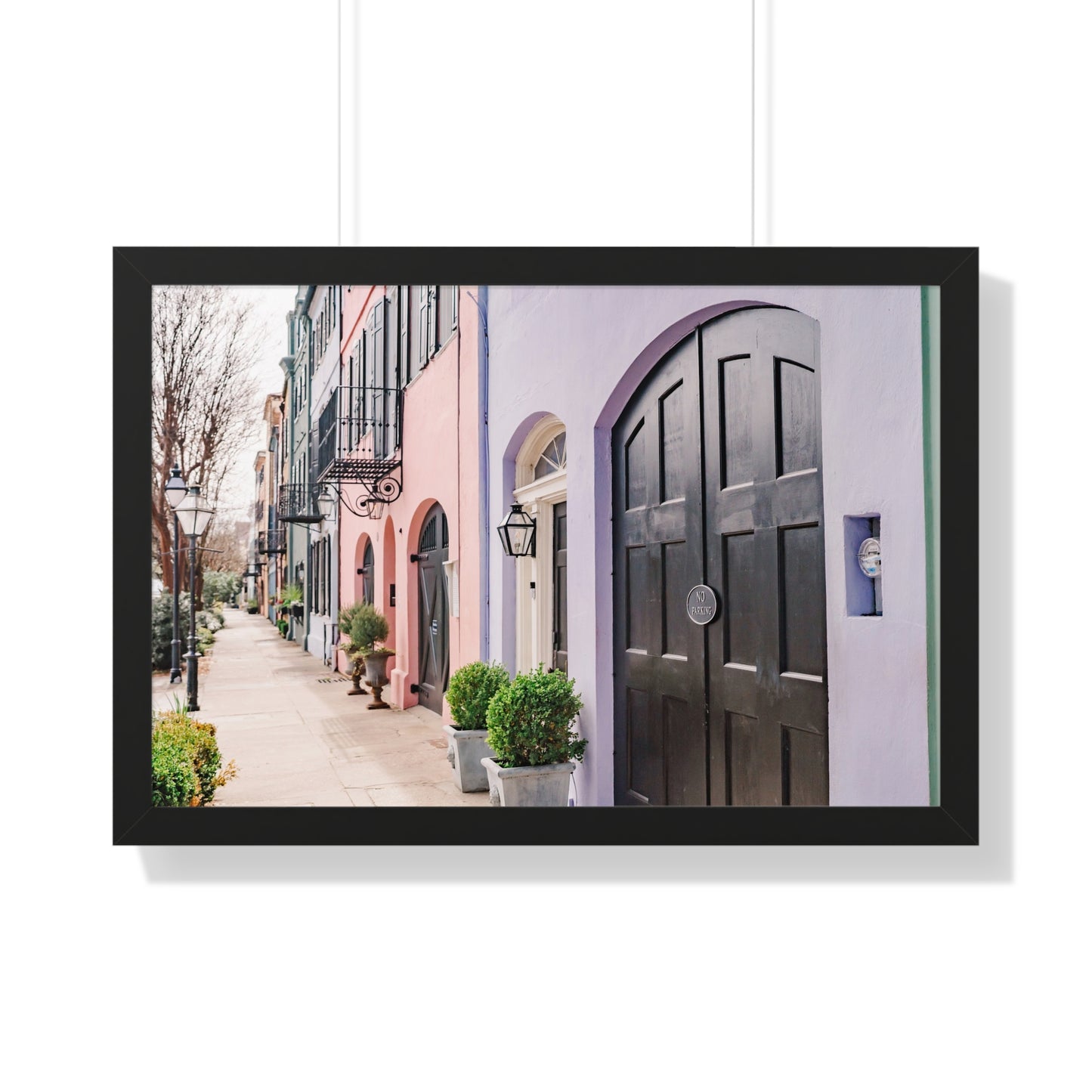 Charleston's Rainbow Row - Framed Print