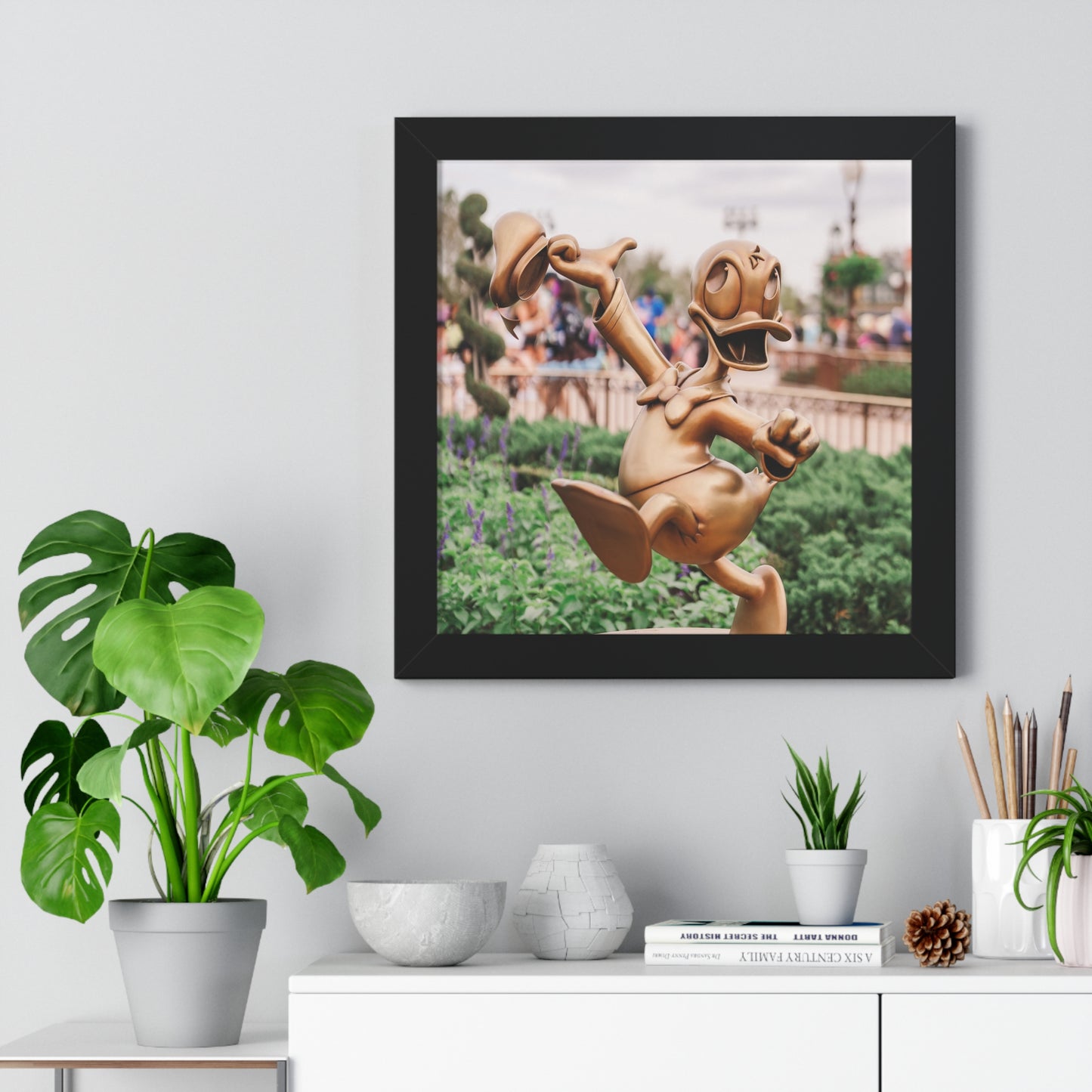 Golden Angry Duck - Framed Print