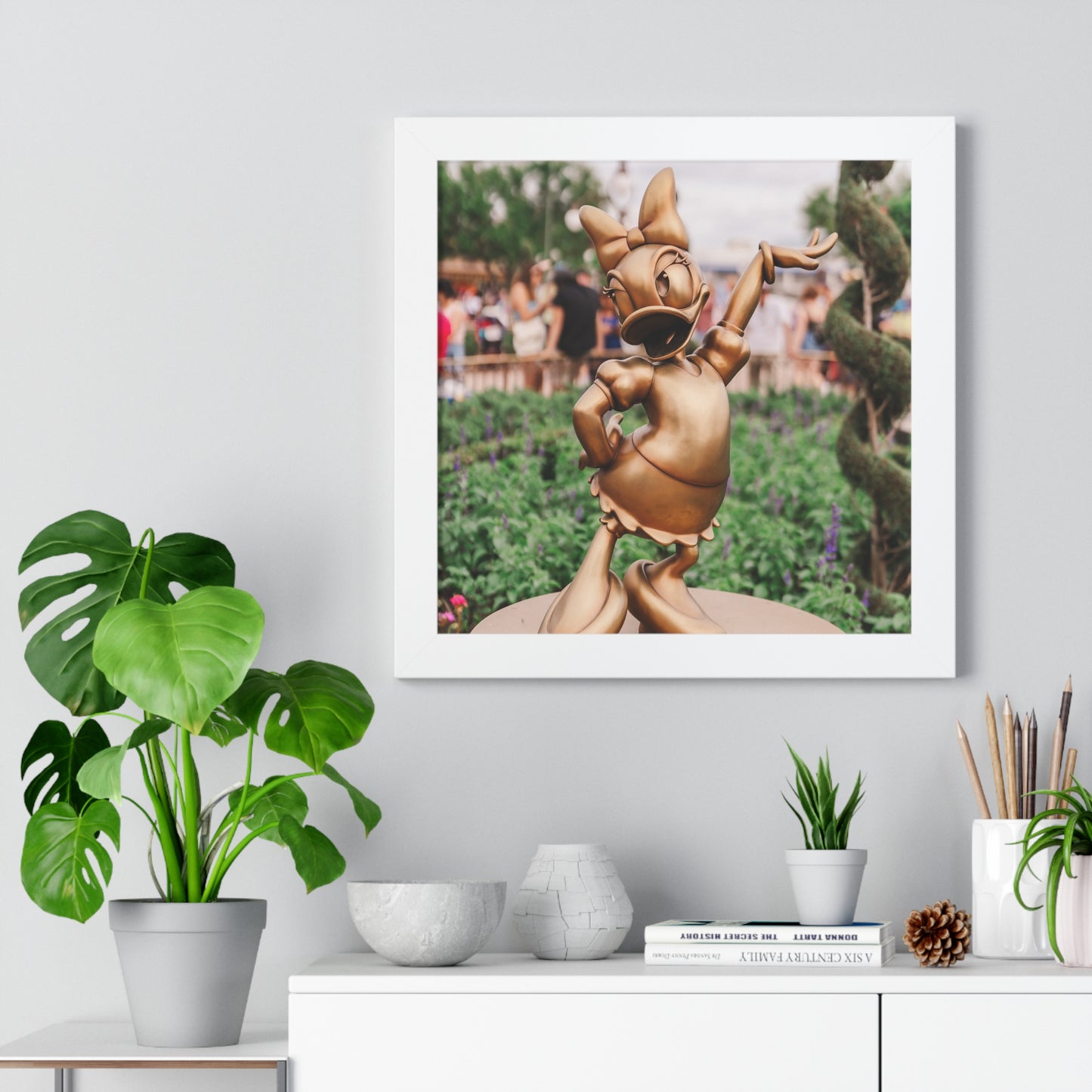 Golden Girly Duck - Framed Print