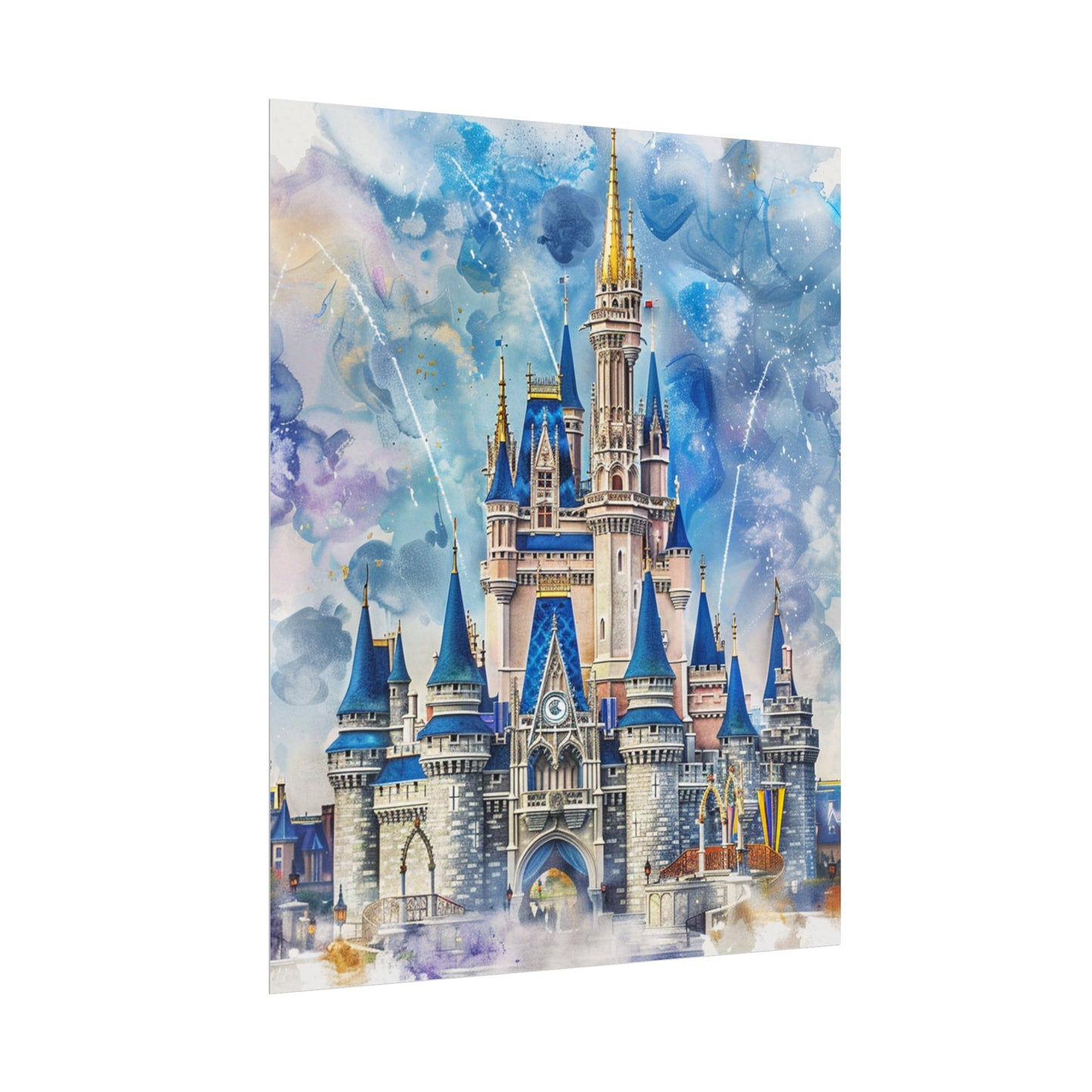 Textured Watercolor Matte Cindy's Castle Poster