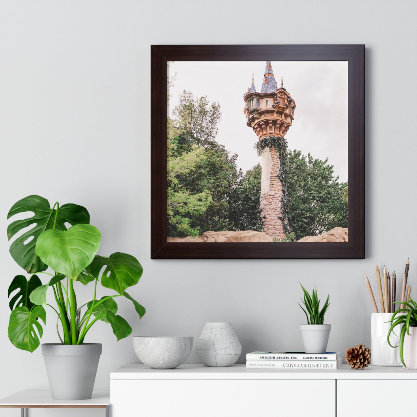 Golden Hair Tower - Framed Print