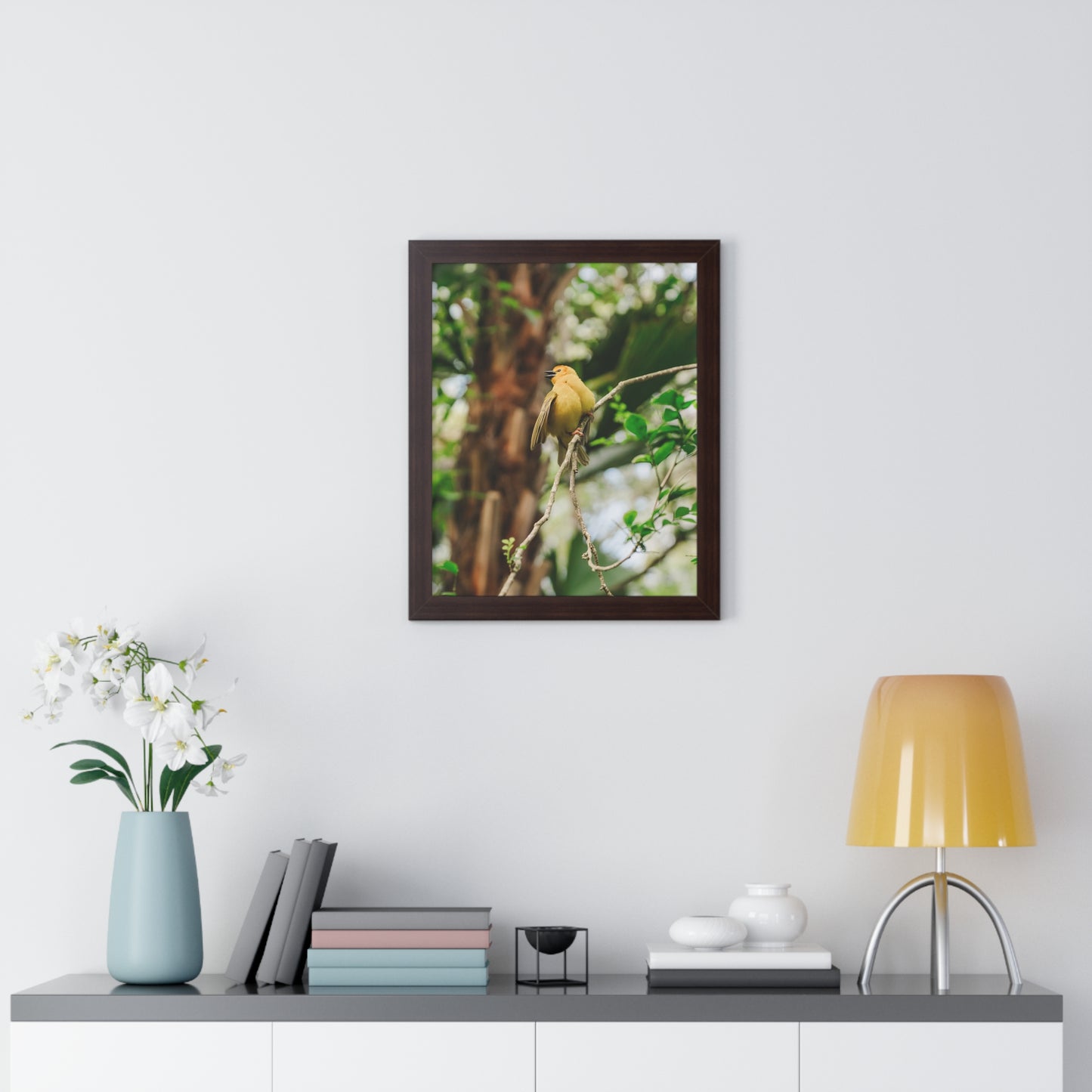 Yellow Bird of Animal Realm - Framed Print