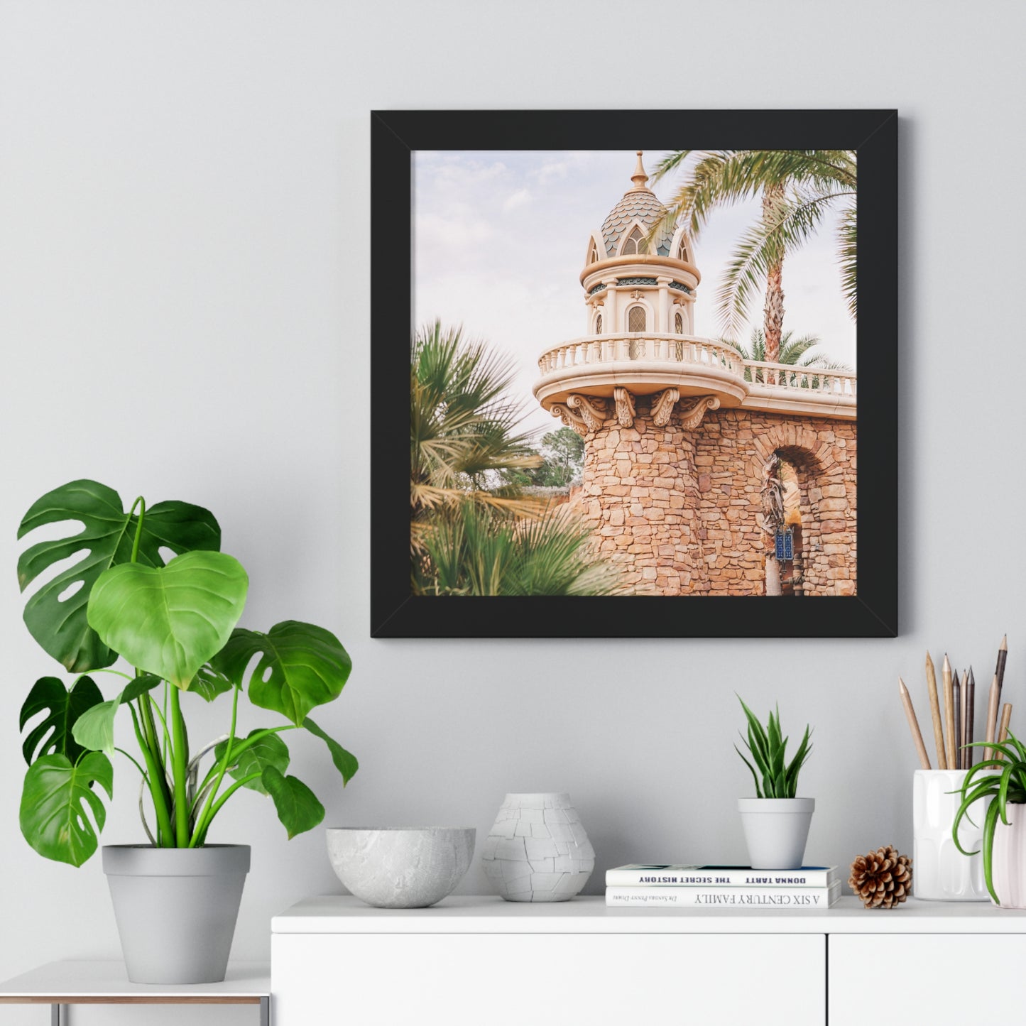 Mermaid's Castle Pillar - Framed Print