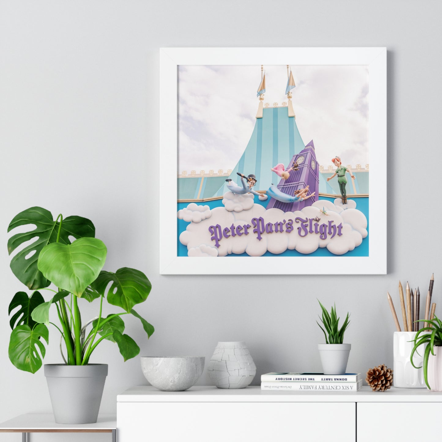 Vertical Flying Boy - Framed Print