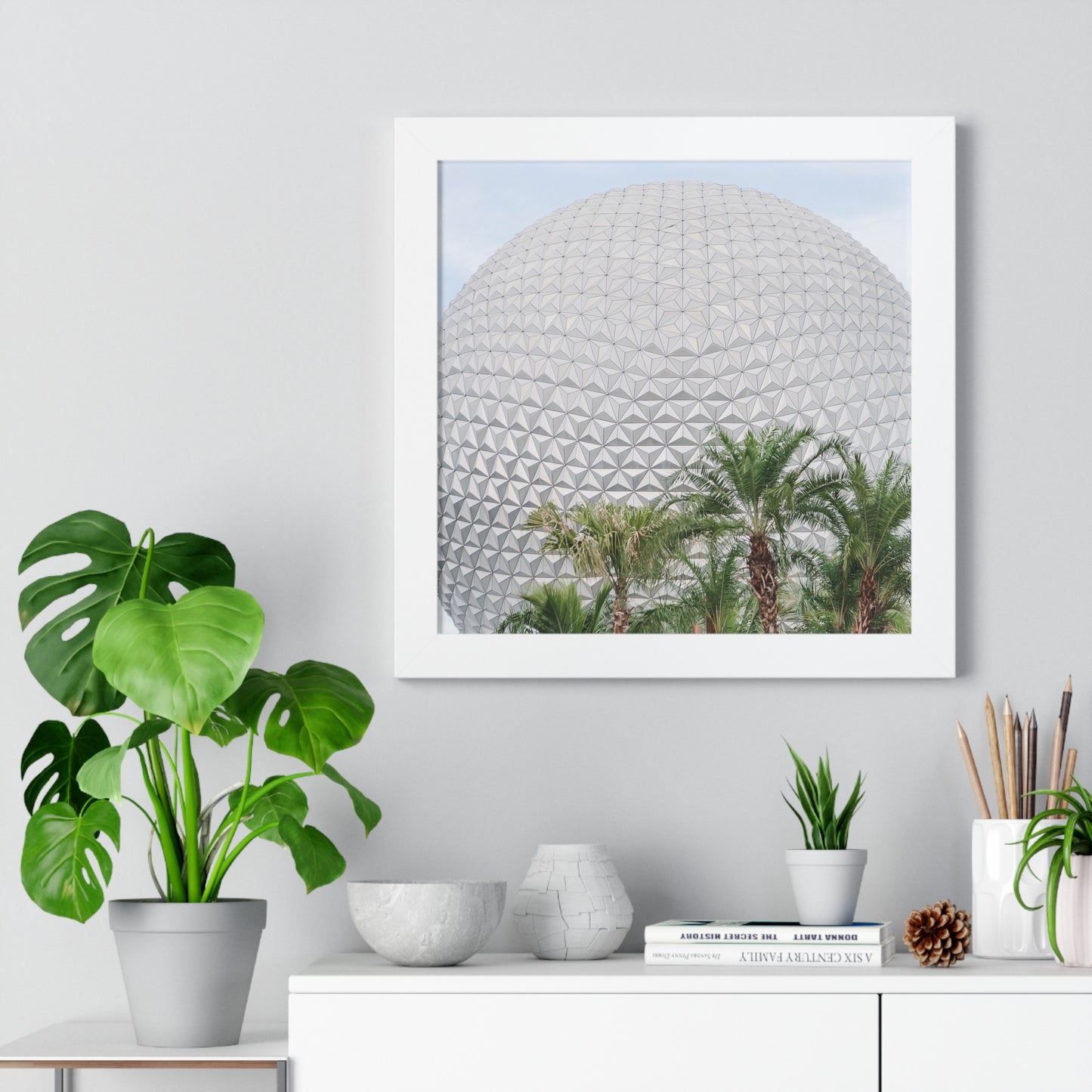 Tropical Golf Ball - Framed Print