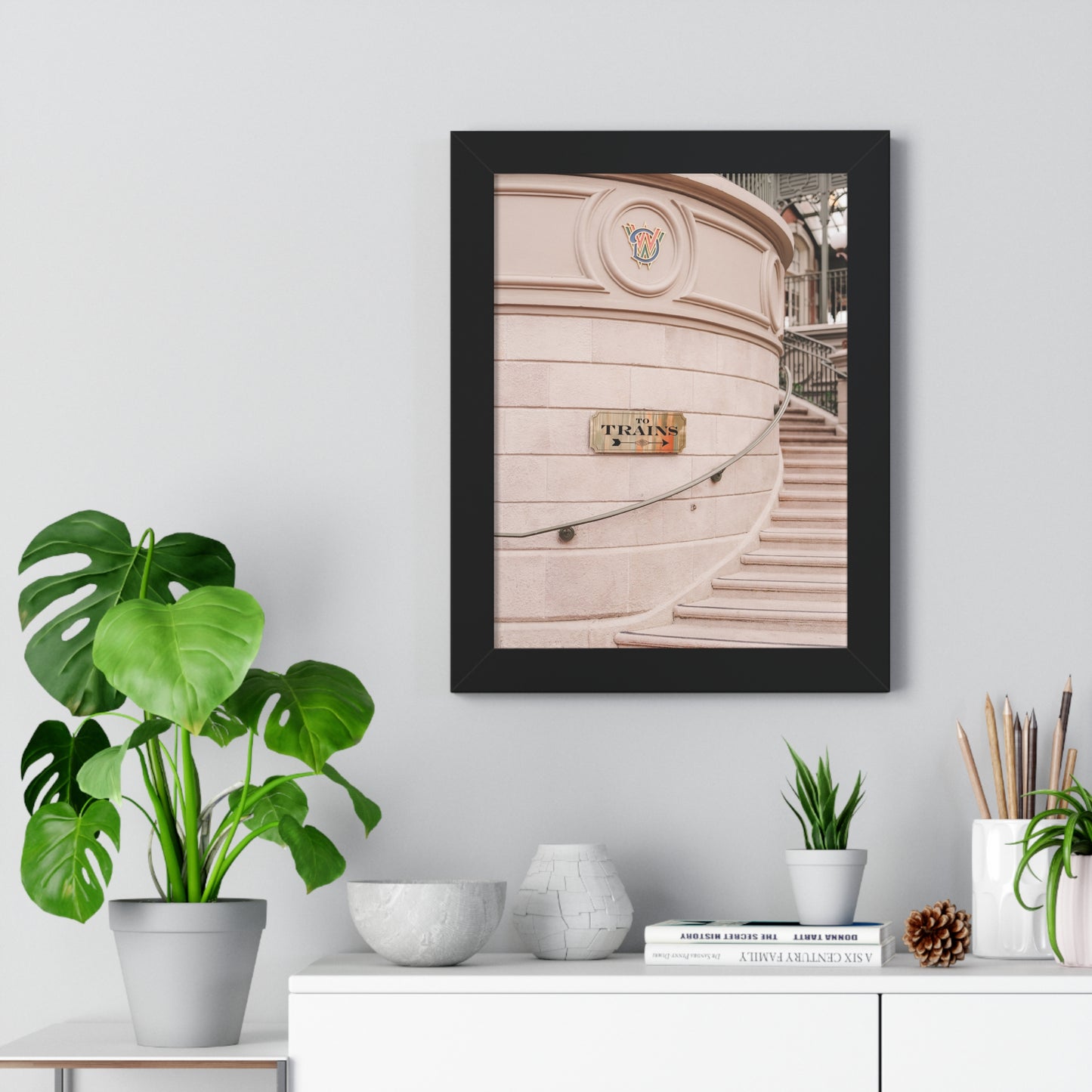 To Trains - Framed Print