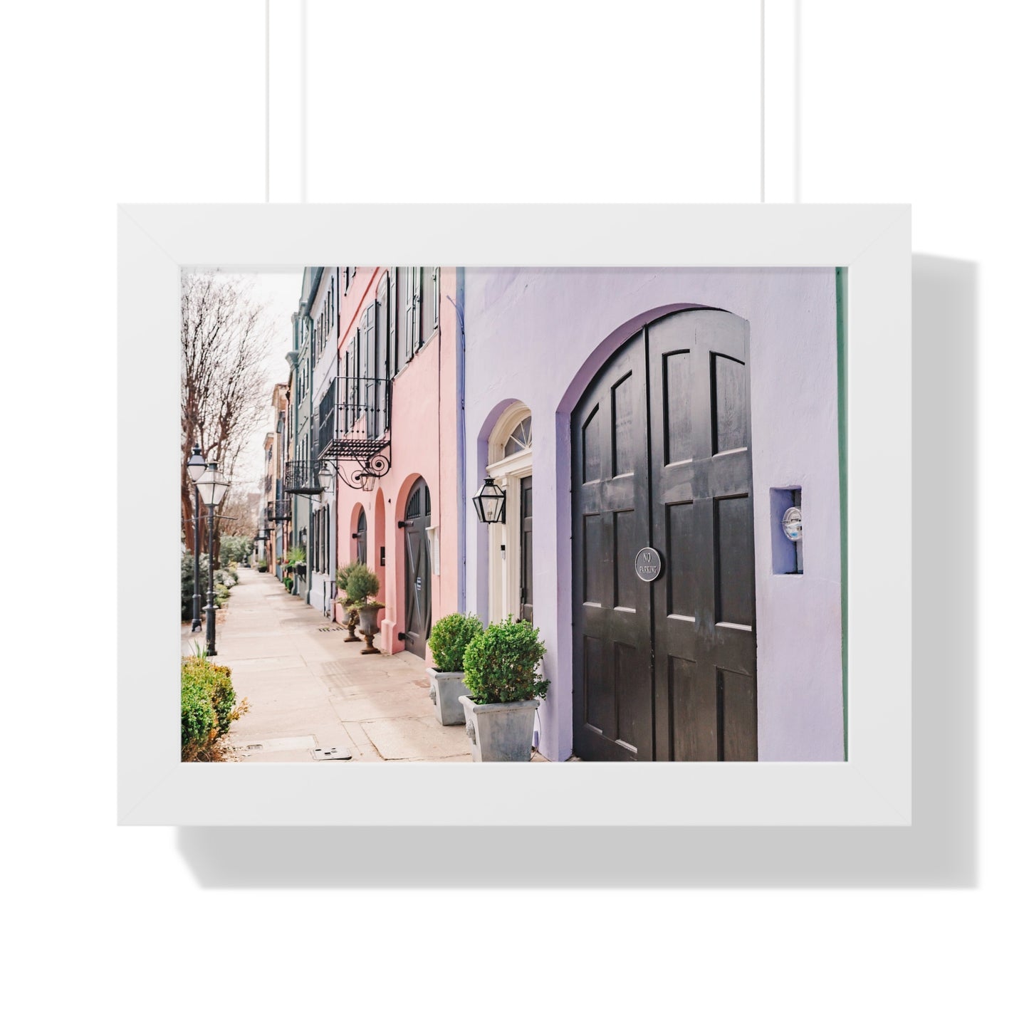 Charleston's Rainbow Row - Framed Print