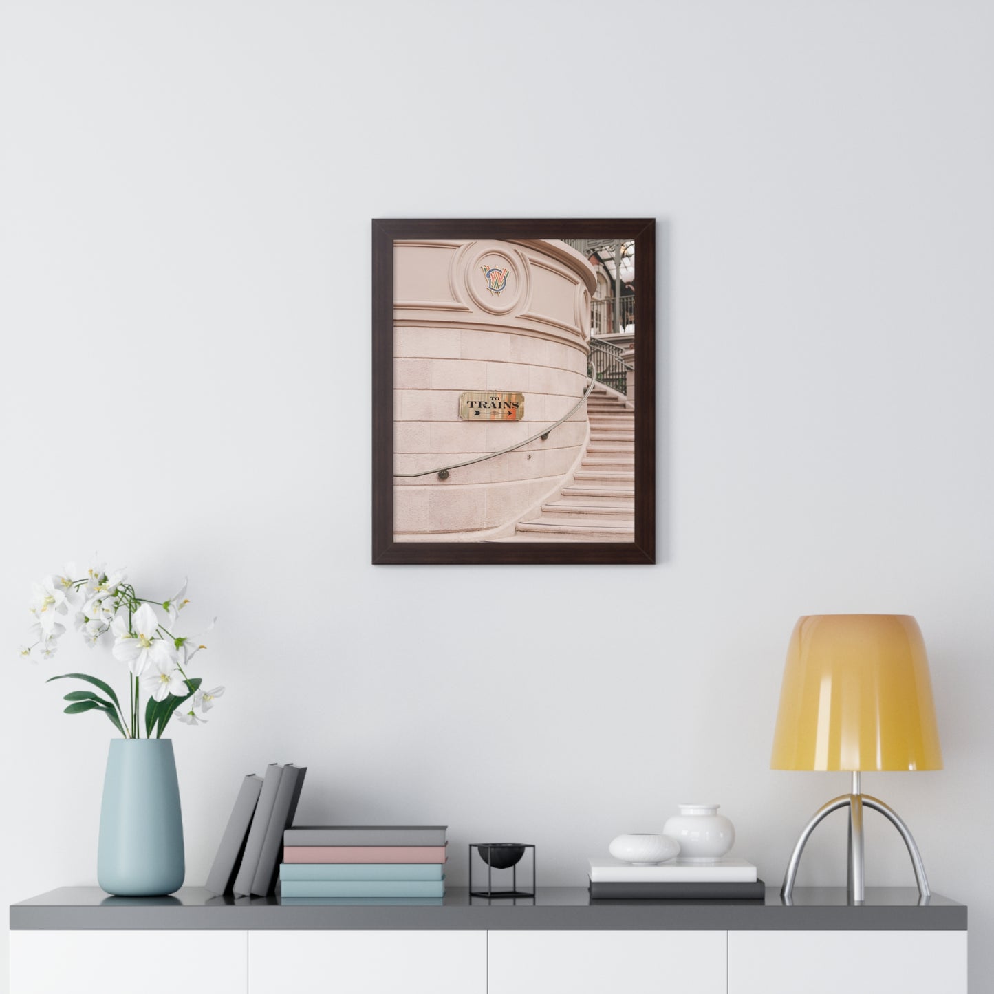 To Trains - Framed Print