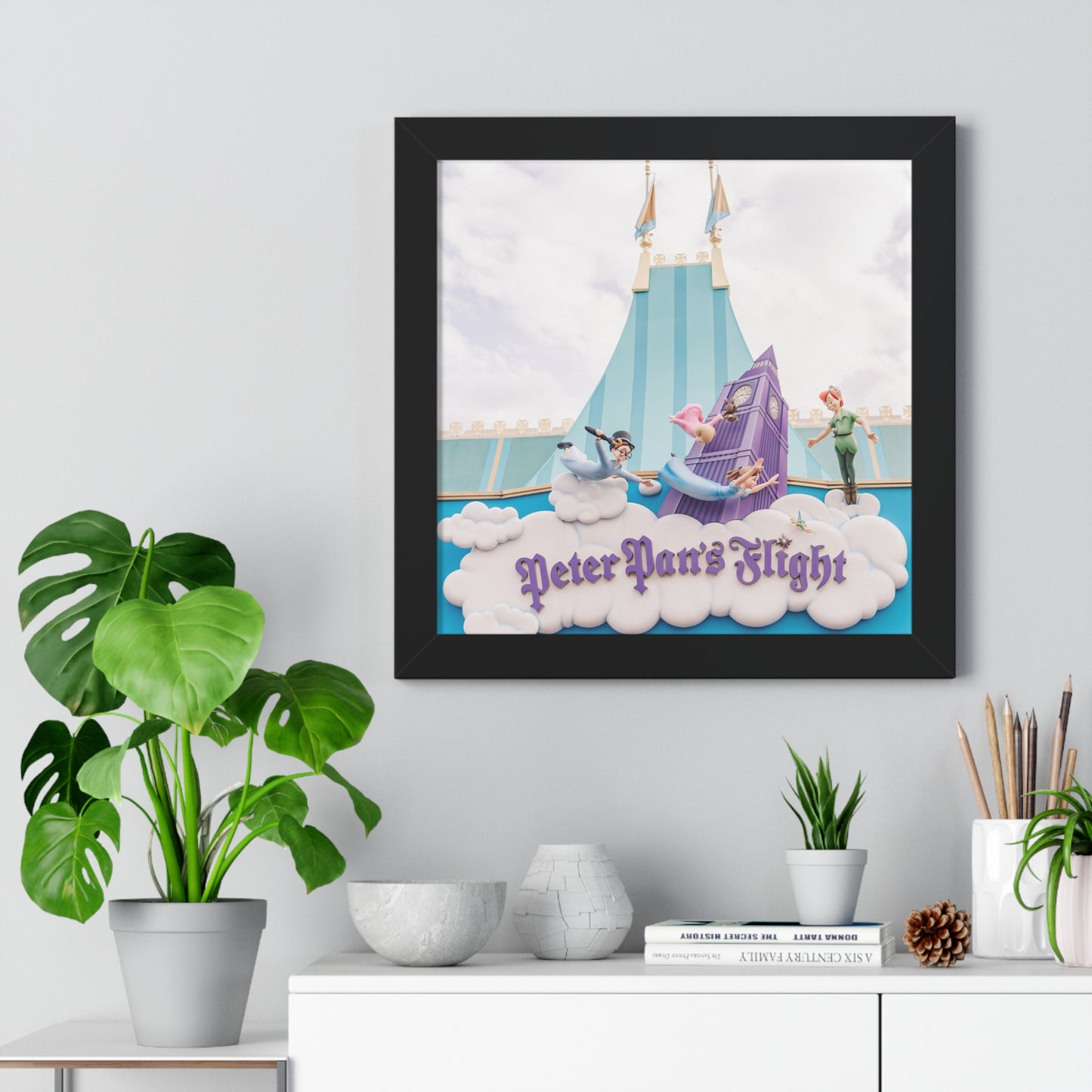 Vertical Flying Boy - Framed Print