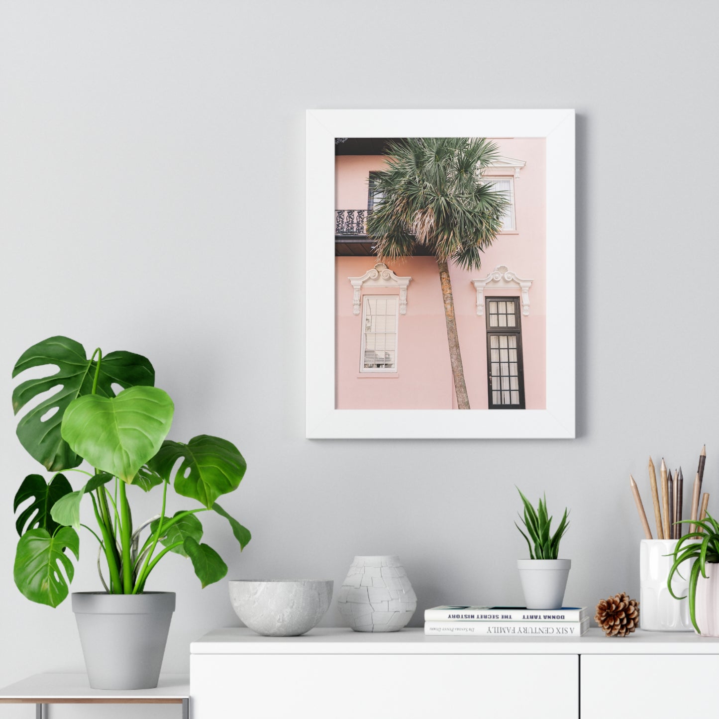 Pink Palmetto - Framed Print