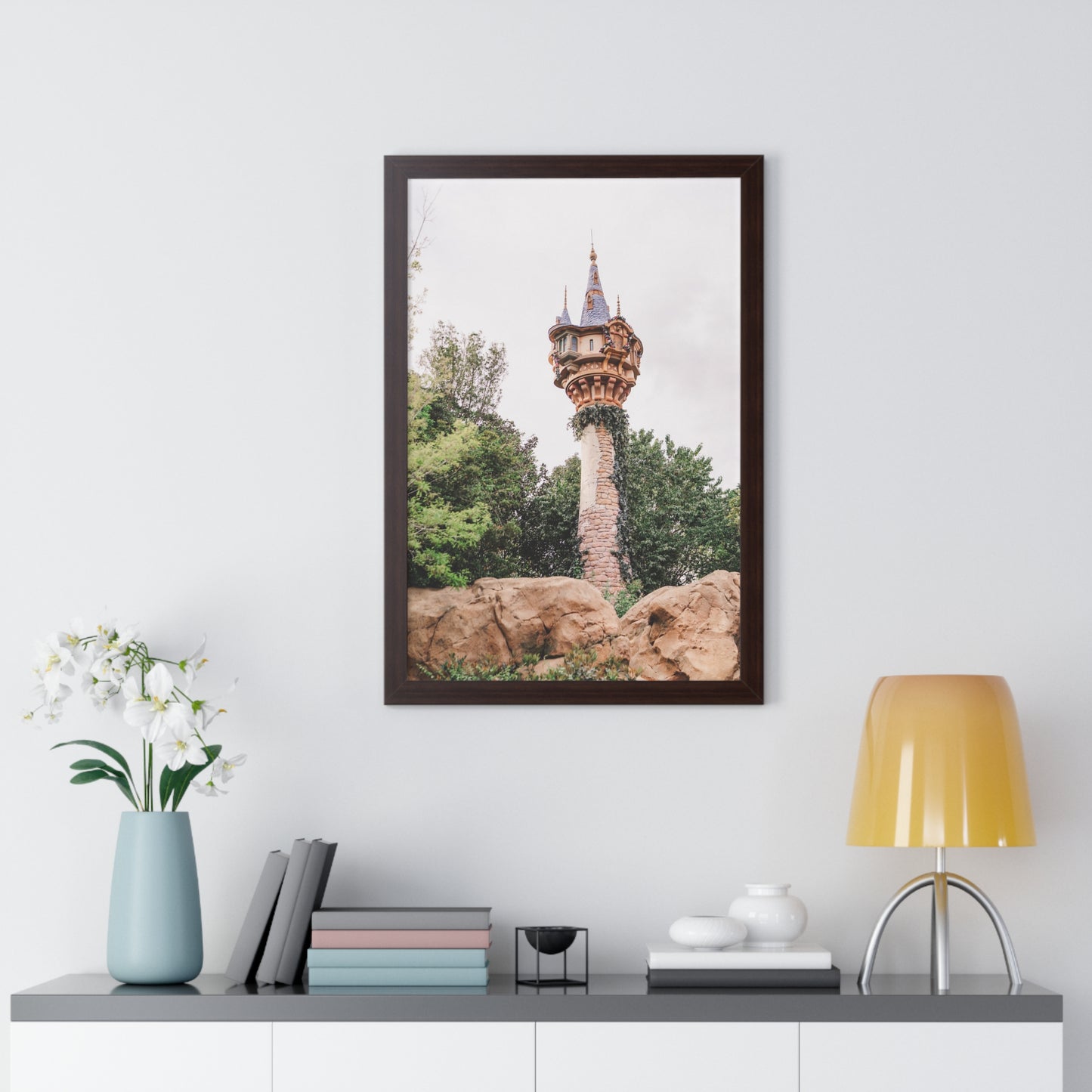 Golden Hair Tower - Framed Print