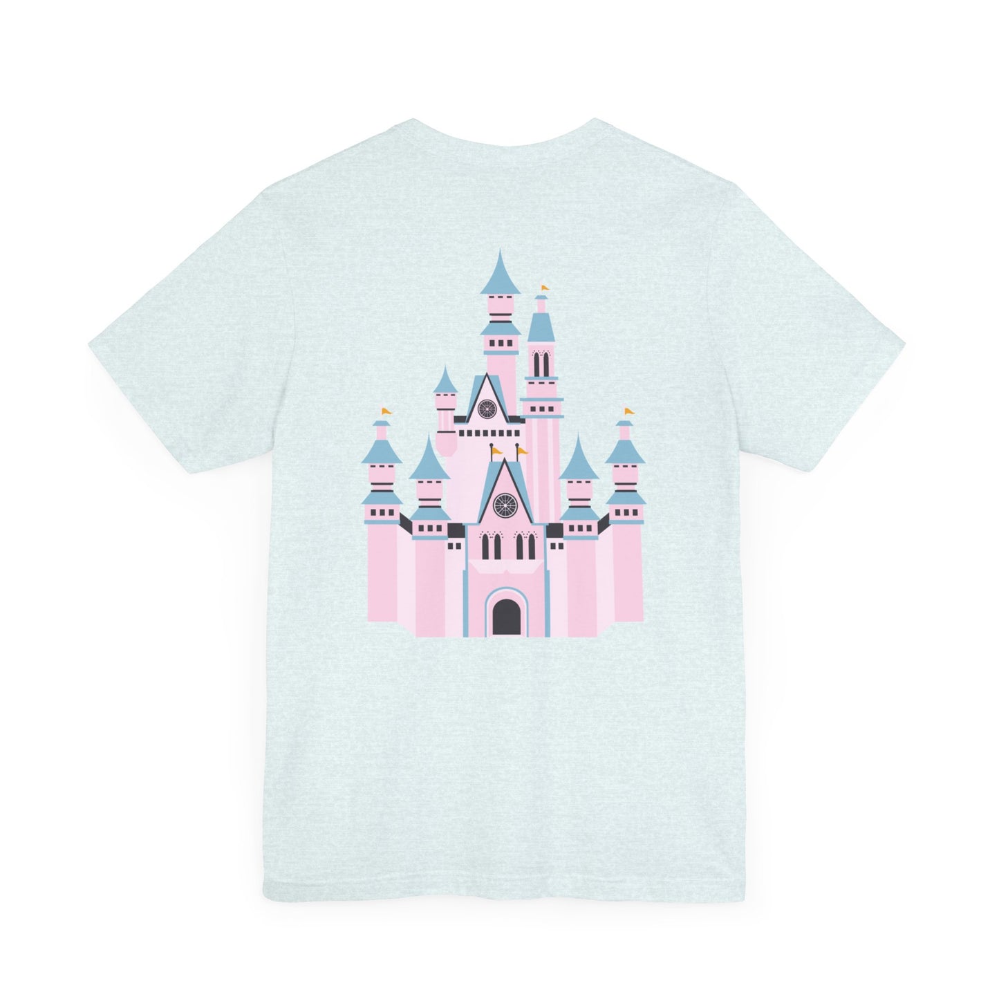 Pink Castle with Mickey on Front T-Shirt