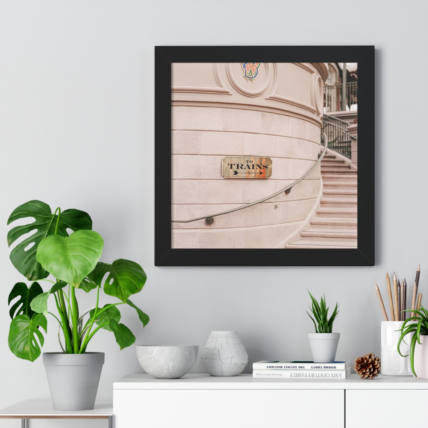 To Trains - Framed Print