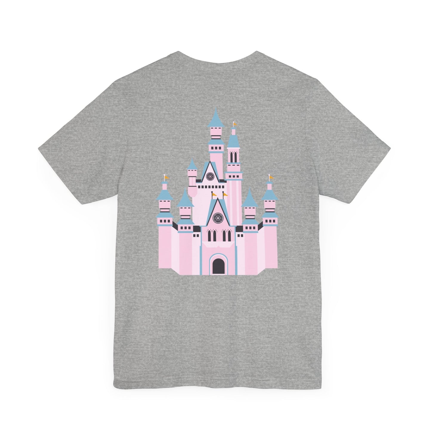 Pink Castle with Mickey on Front T-Shirt