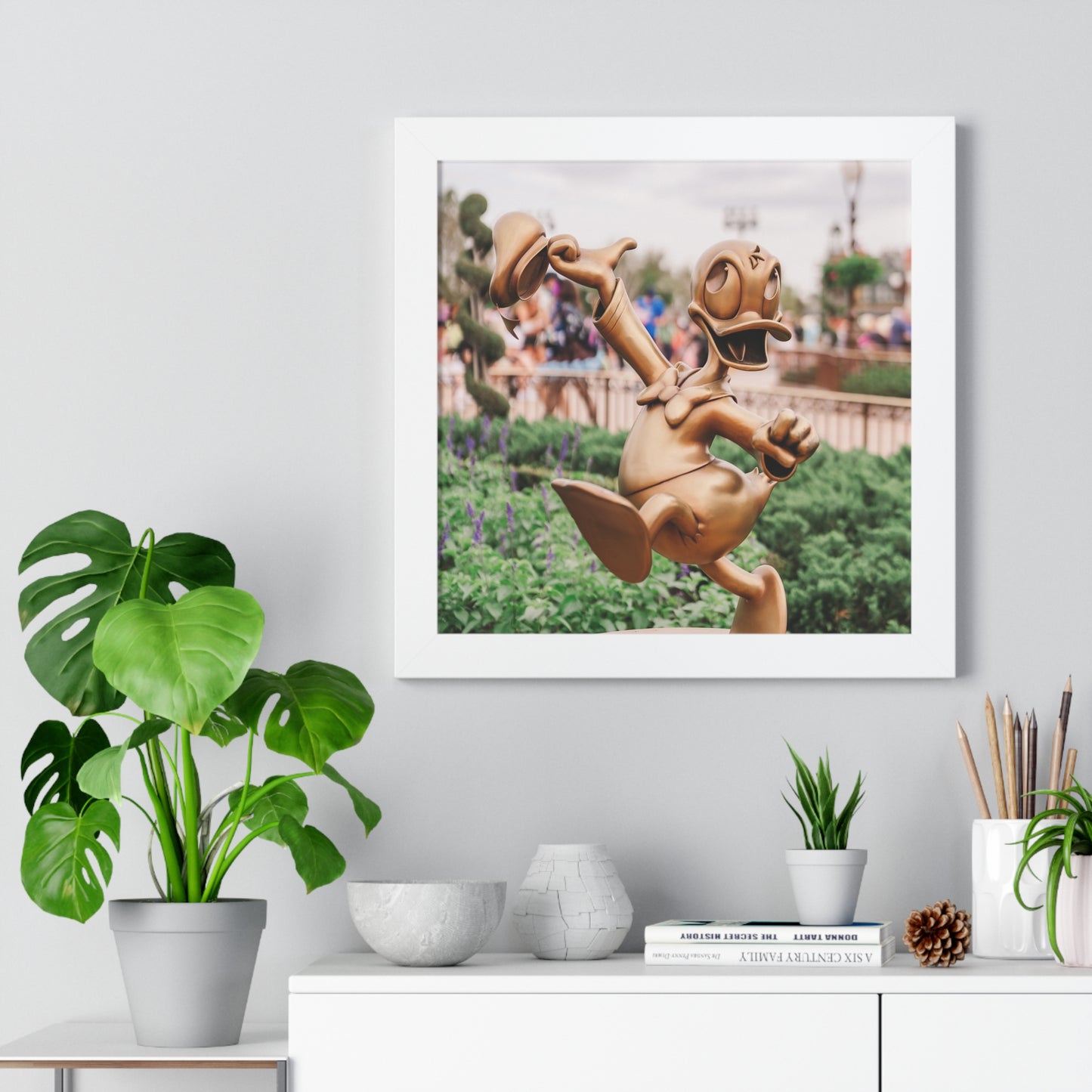 Golden Angry Duck - Framed Print