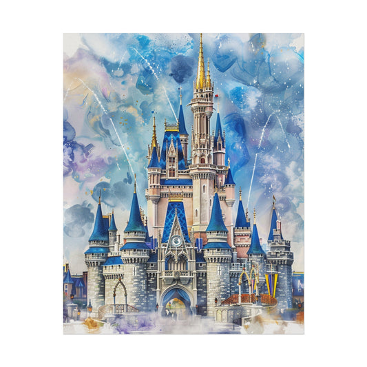 Textured Watercolor Matte Cindy's Castle Poster