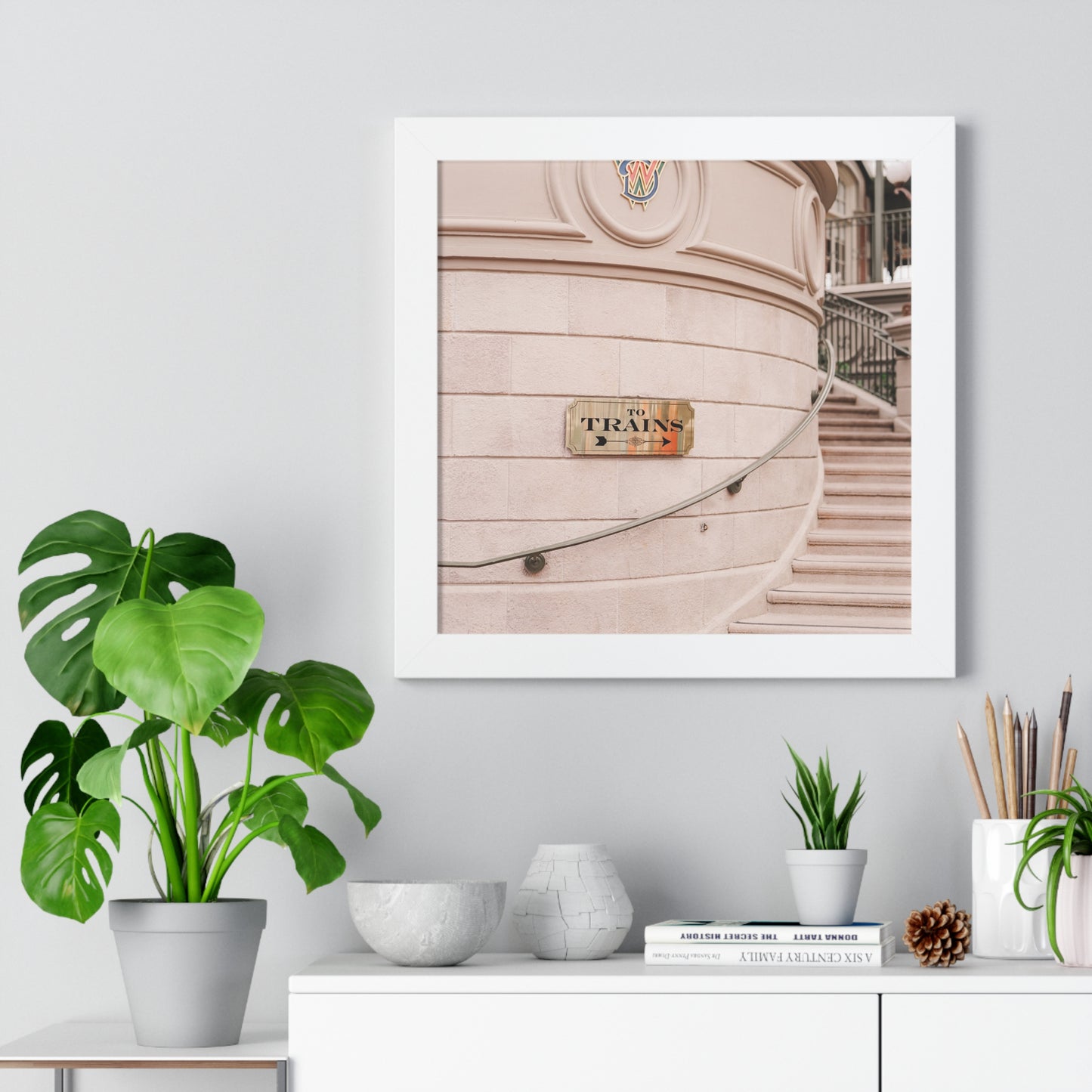 To Trains - Framed Print