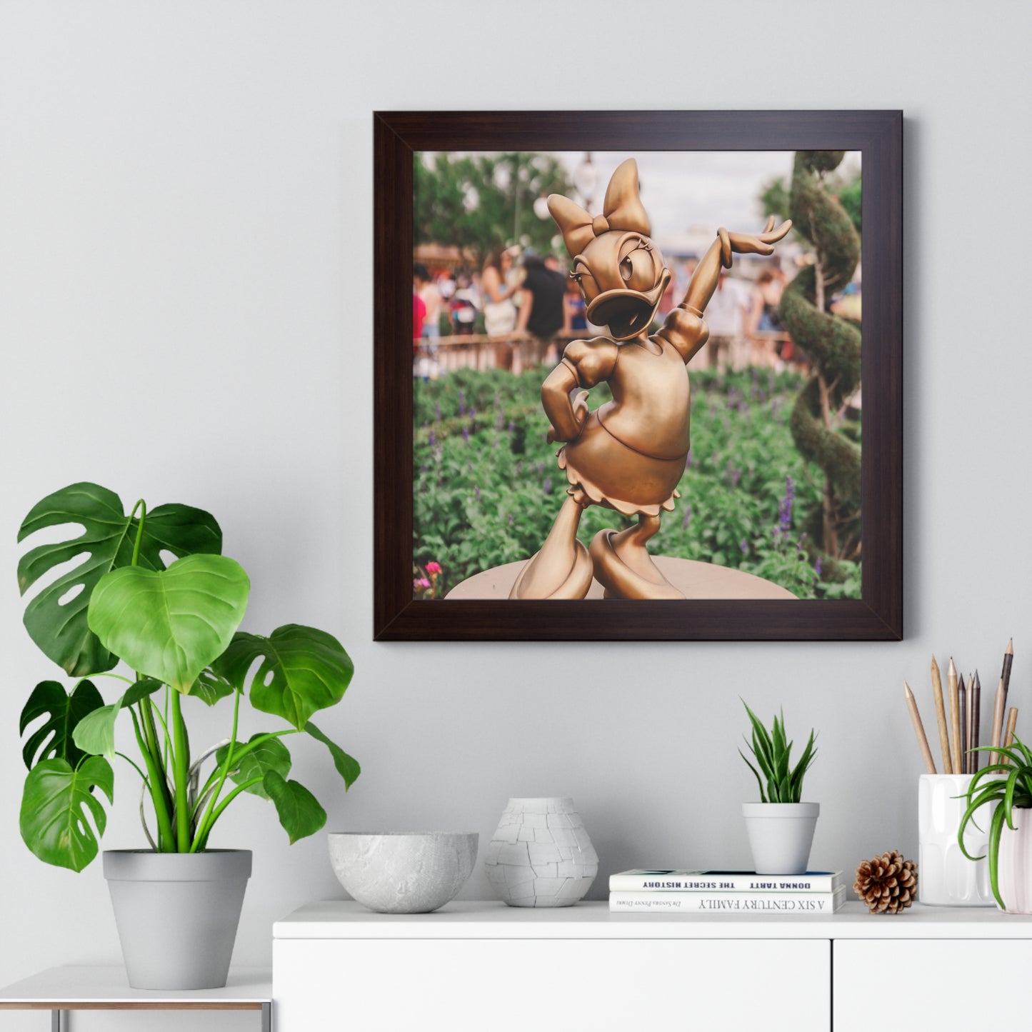 Golden Girly Duck - Framed Print