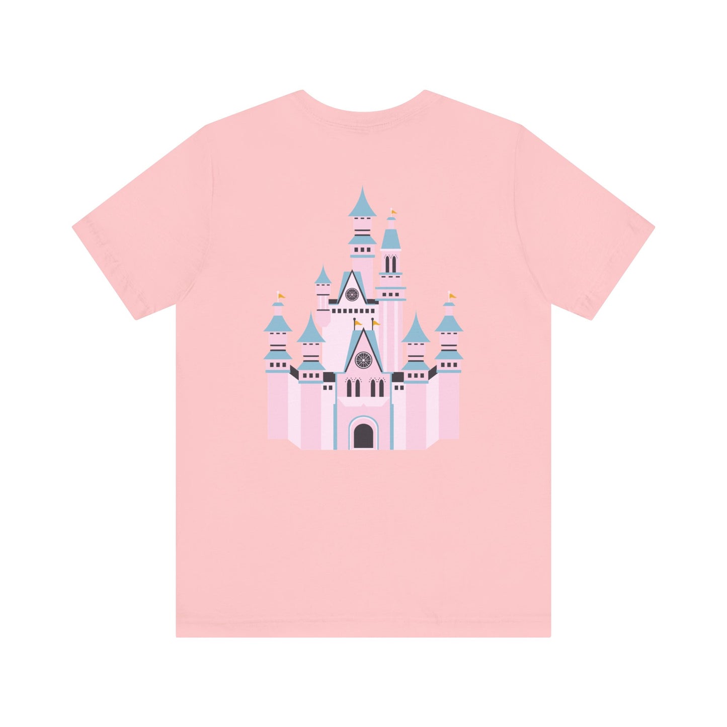 Pink Castle with Mickey on Front T-Shirt