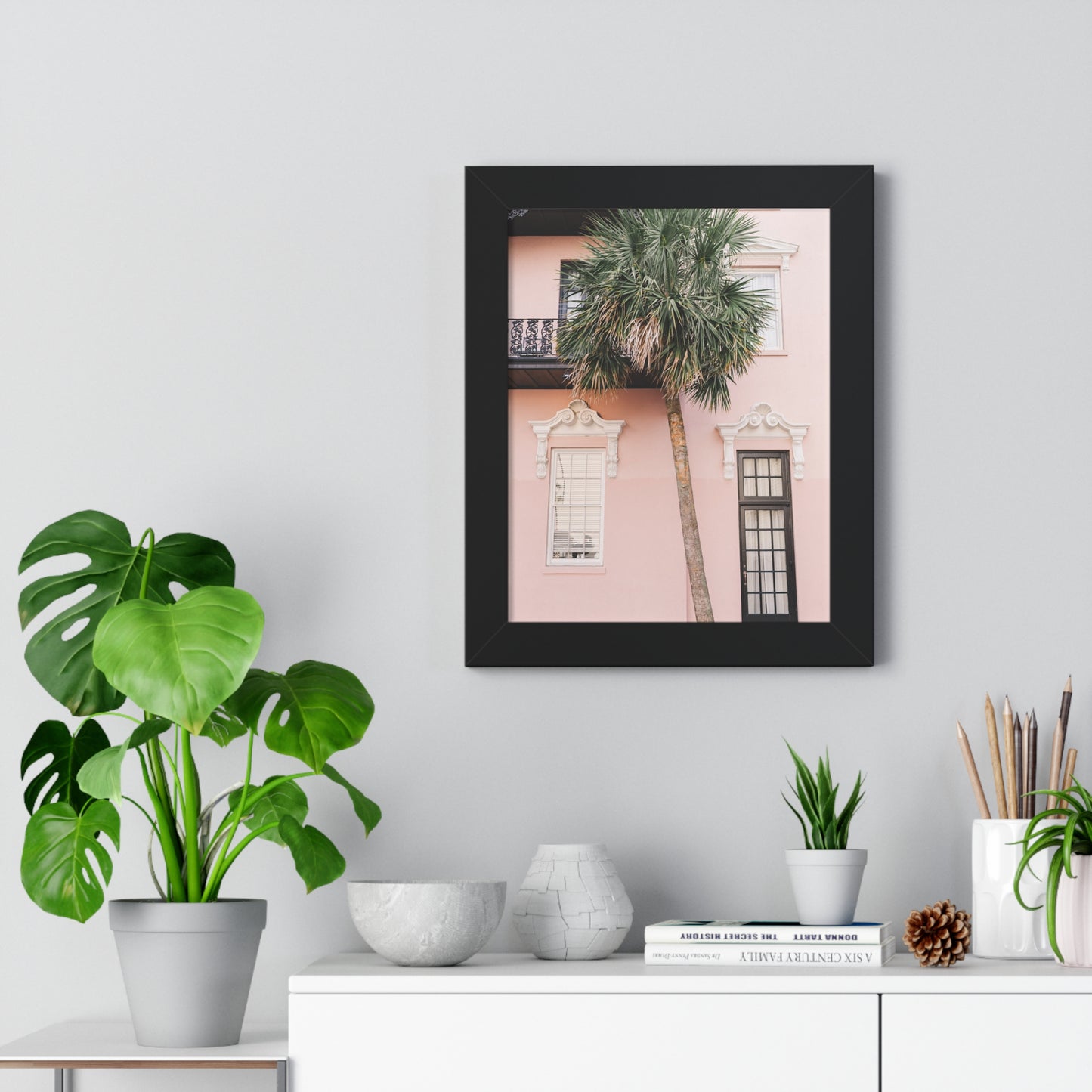 Pink Palmetto - Framed Print