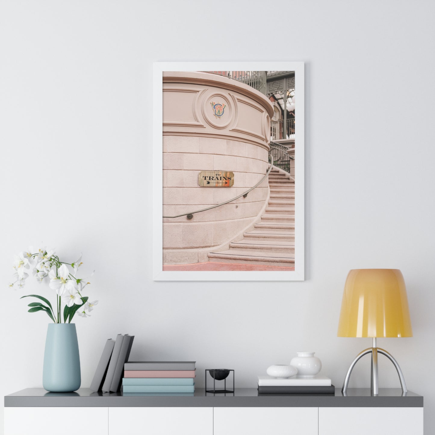 To Trains - Framed Print