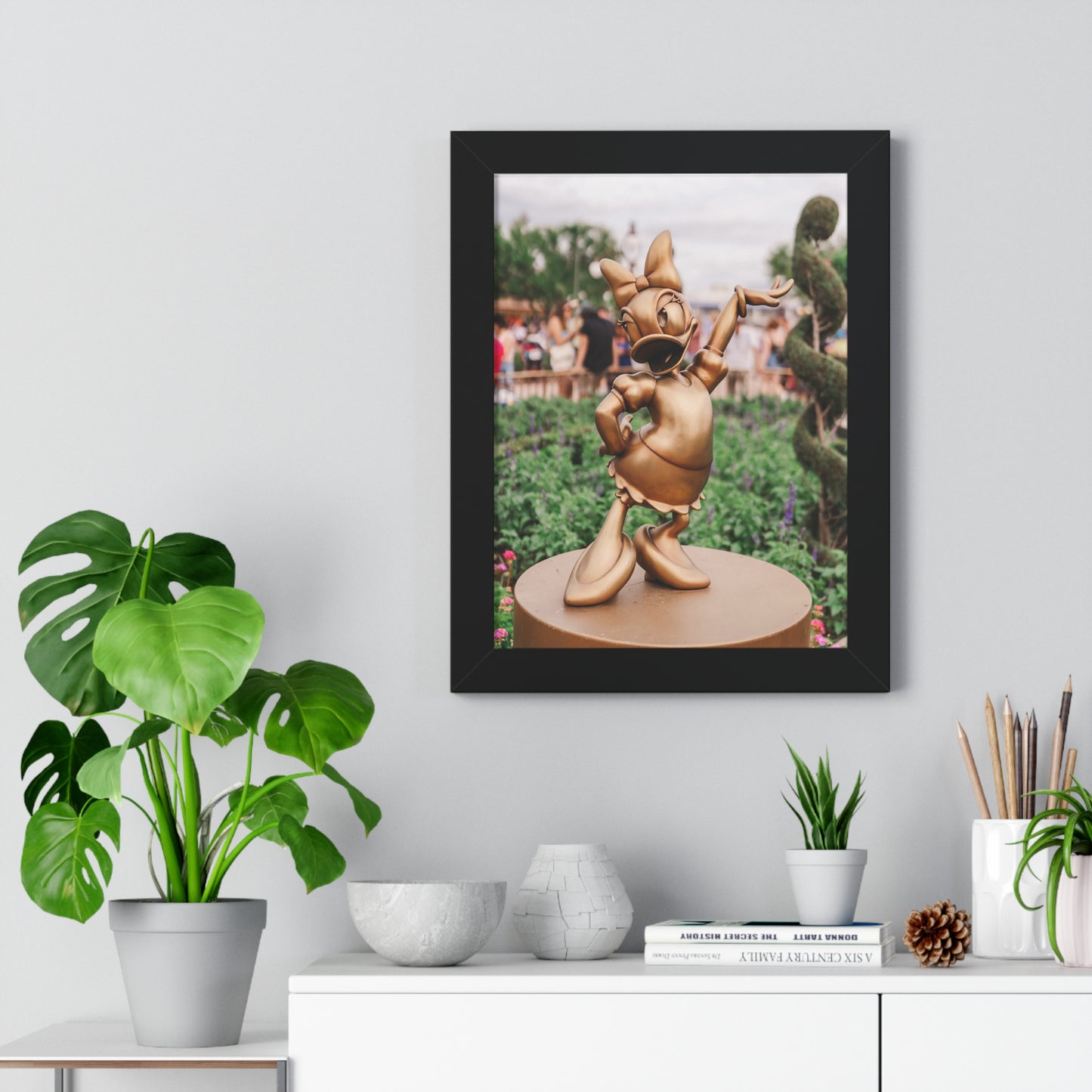 Golden Girly Duck - Framed Print