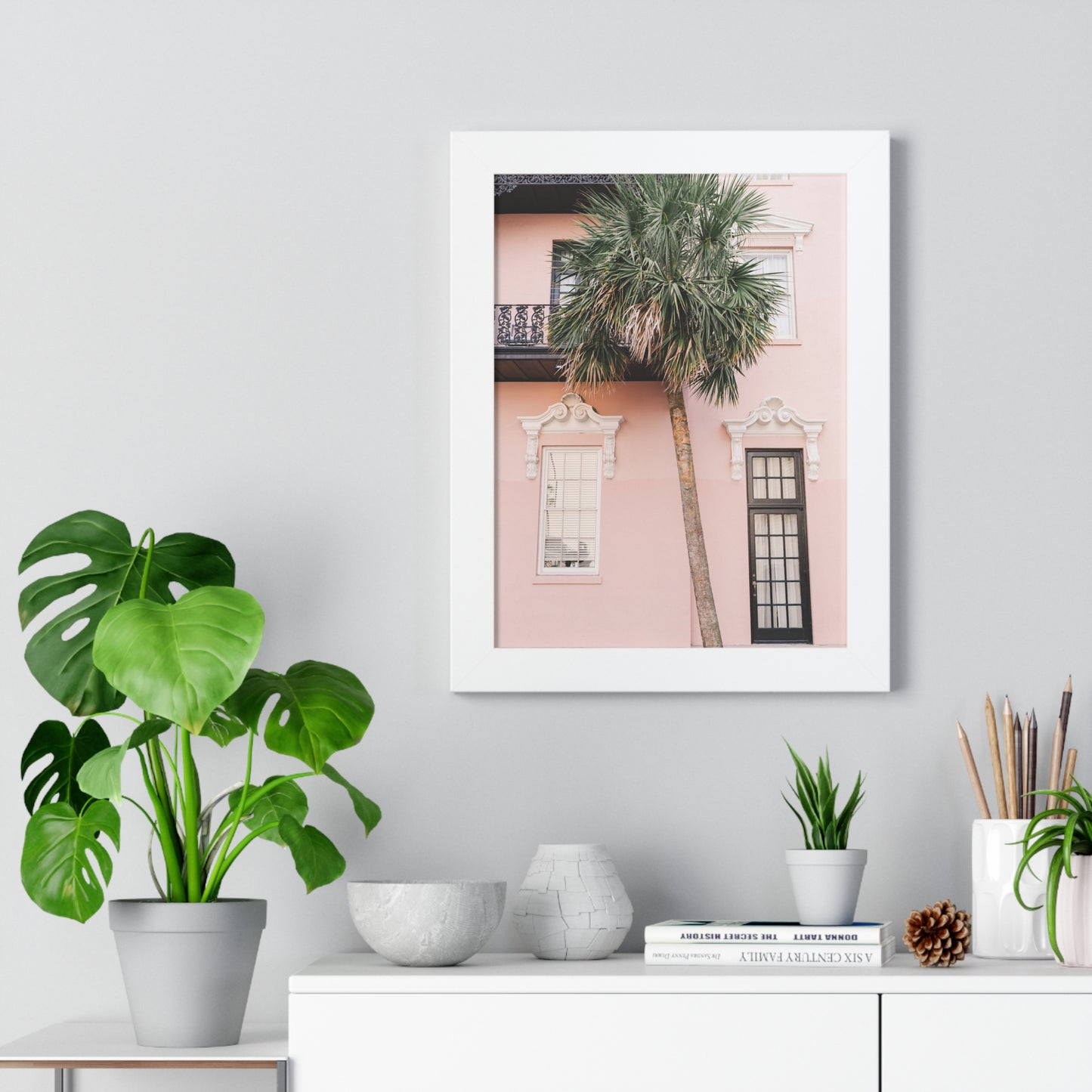 Pink Palmetto - Framed Print