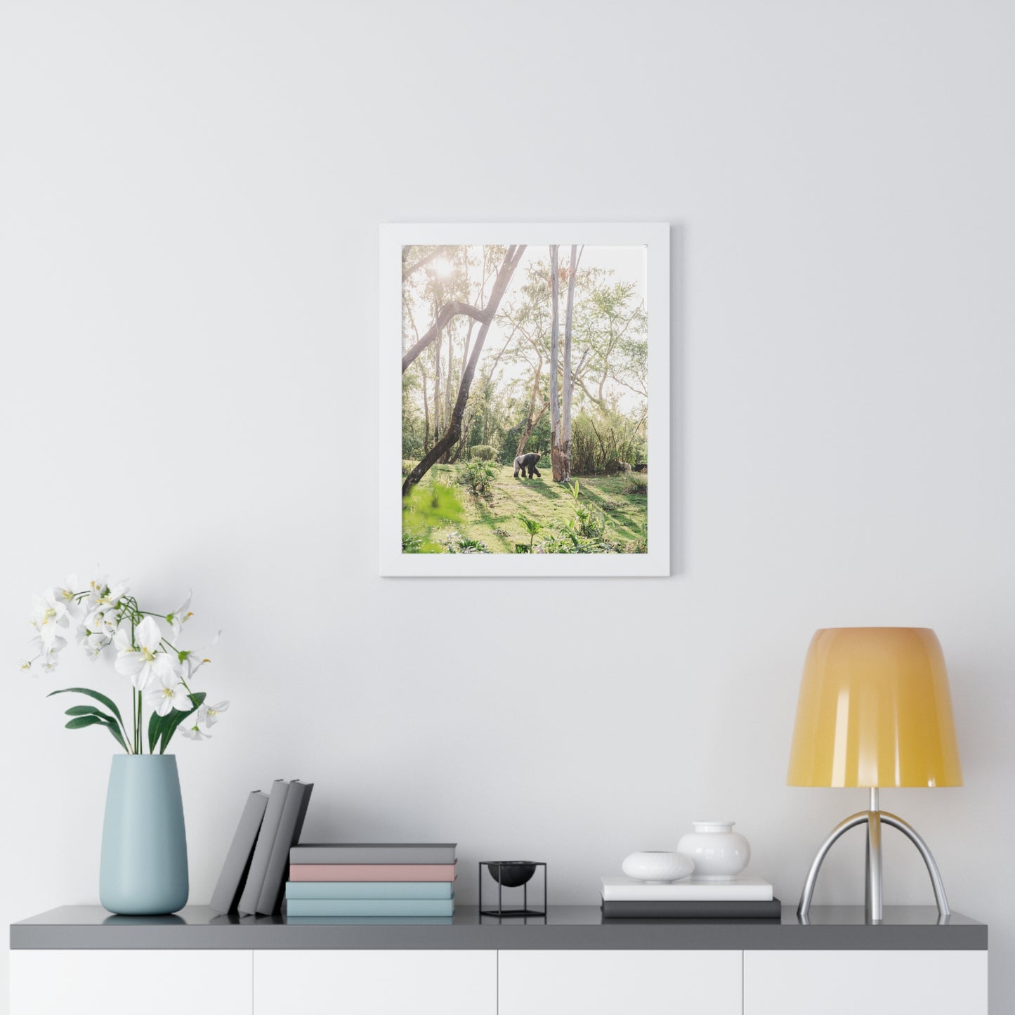 Gorilla at Sunrise - Framed Print