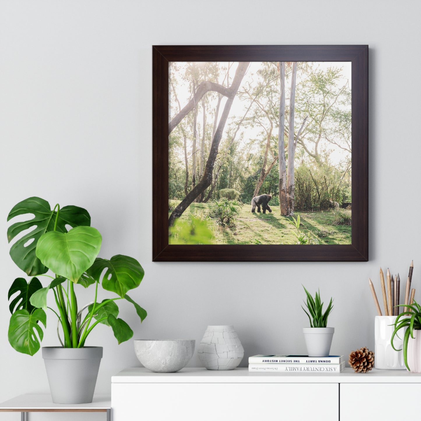 Gorilla at Sunrise - Framed Print