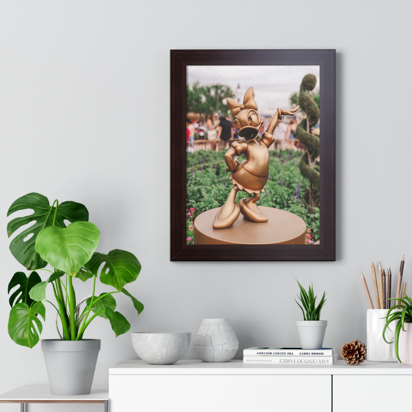 Golden Girly Duck - Framed Print