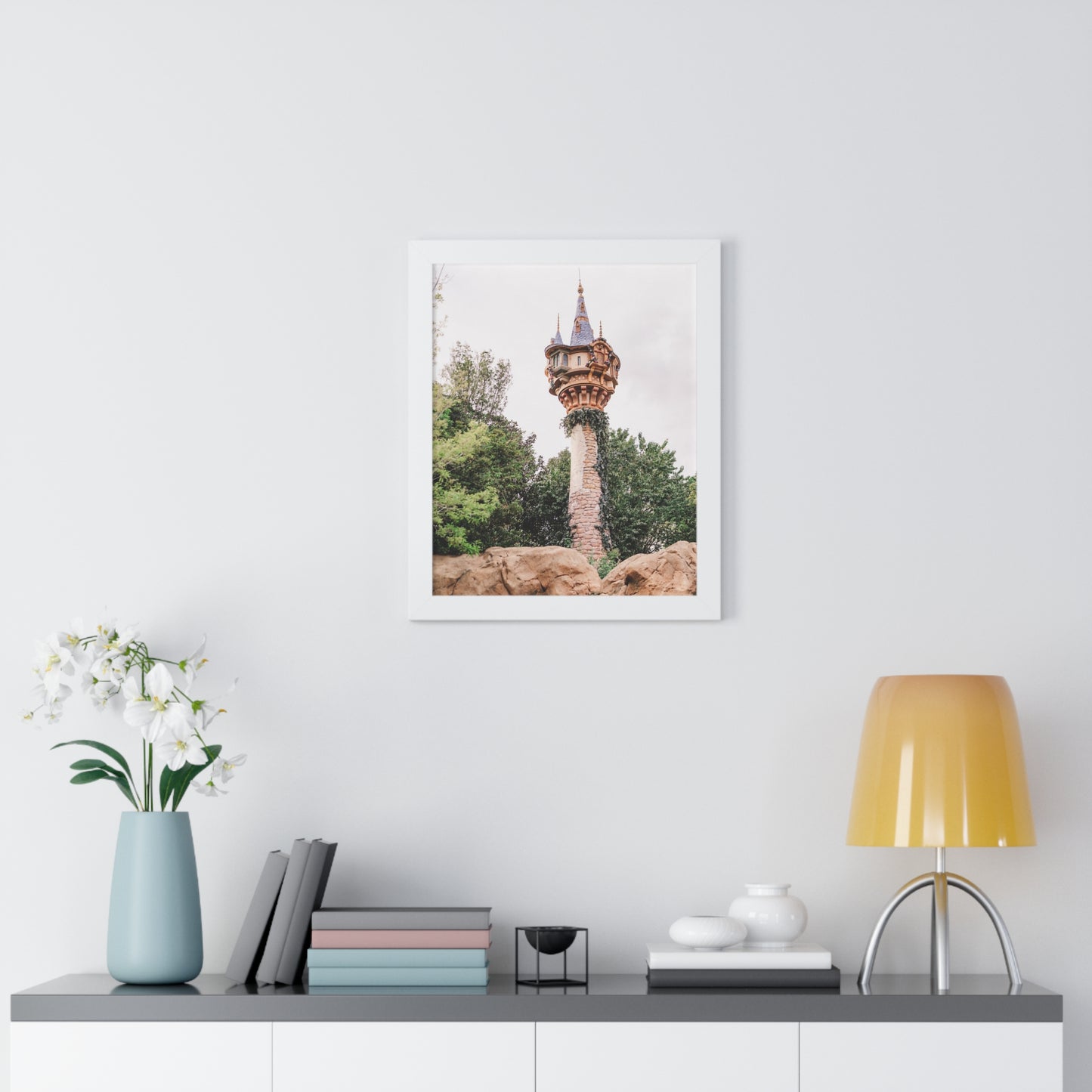 Golden Hair Tower - Framed Print