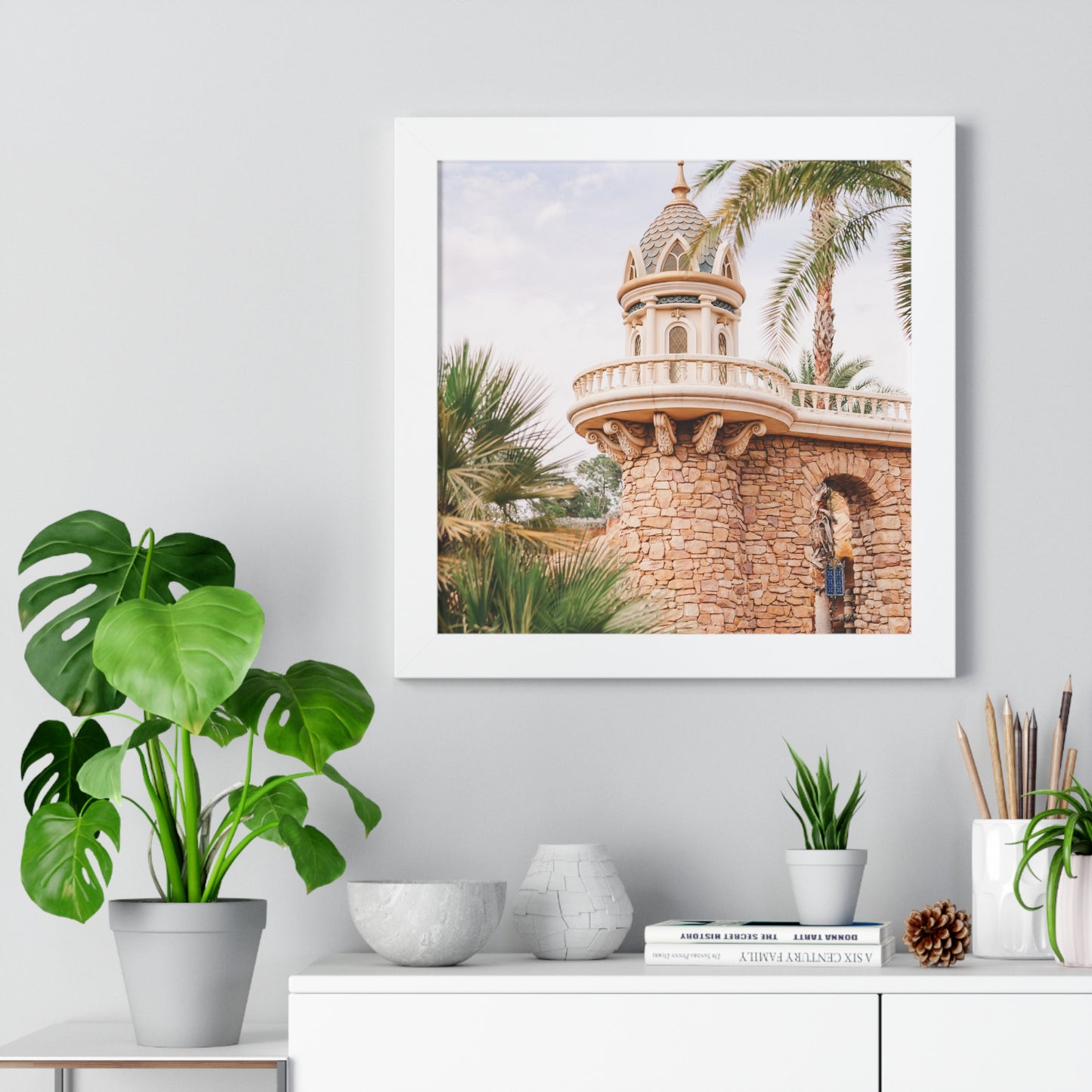 Mermaid's Castle Pillar - Framed Print