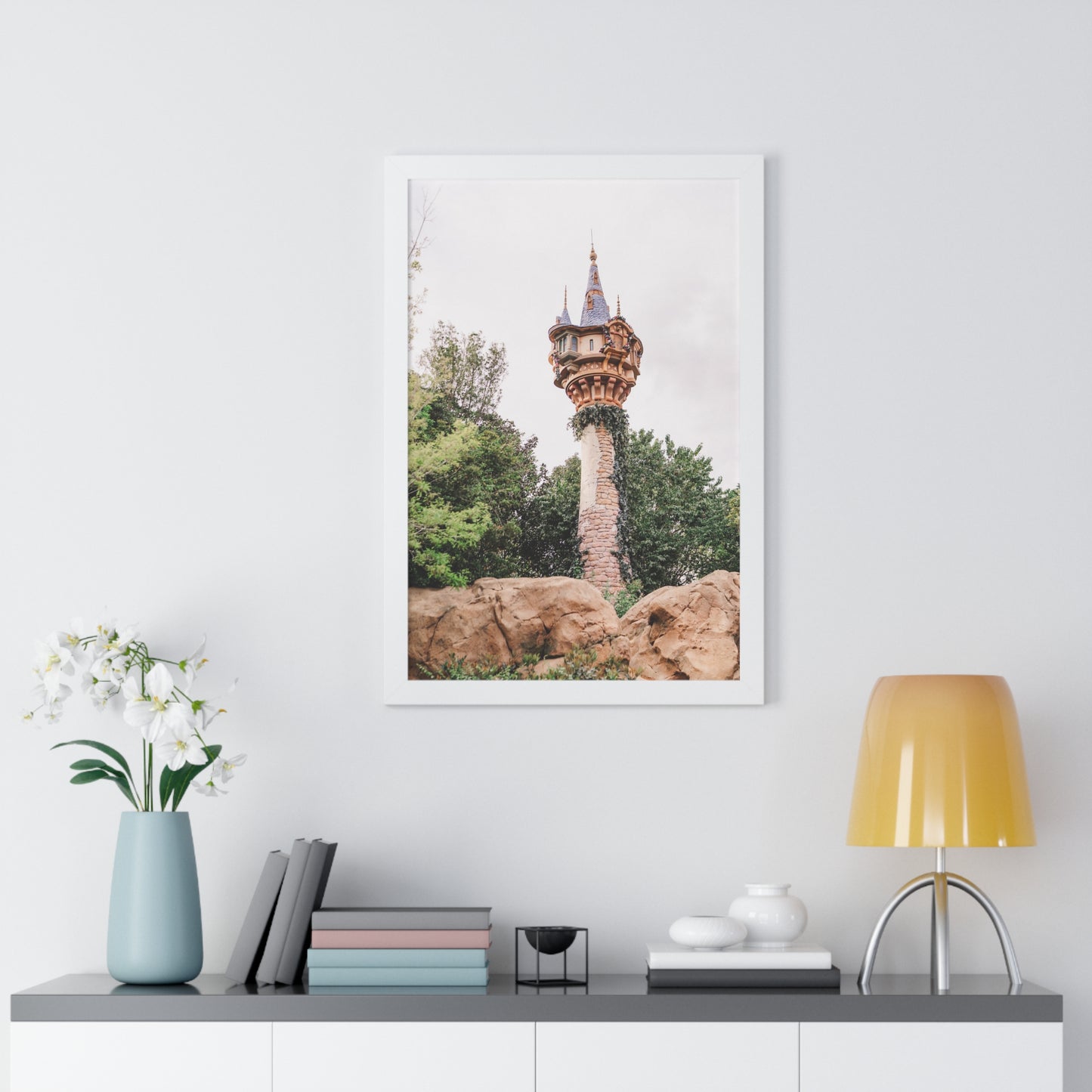 Golden Hair Tower - Framed Print