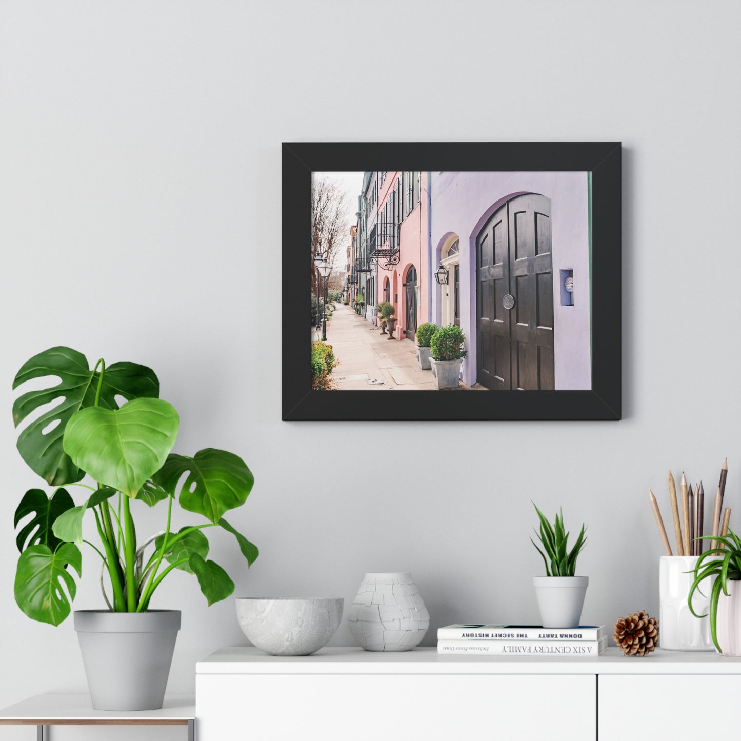 Charleston's Rainbow Row - Framed Print